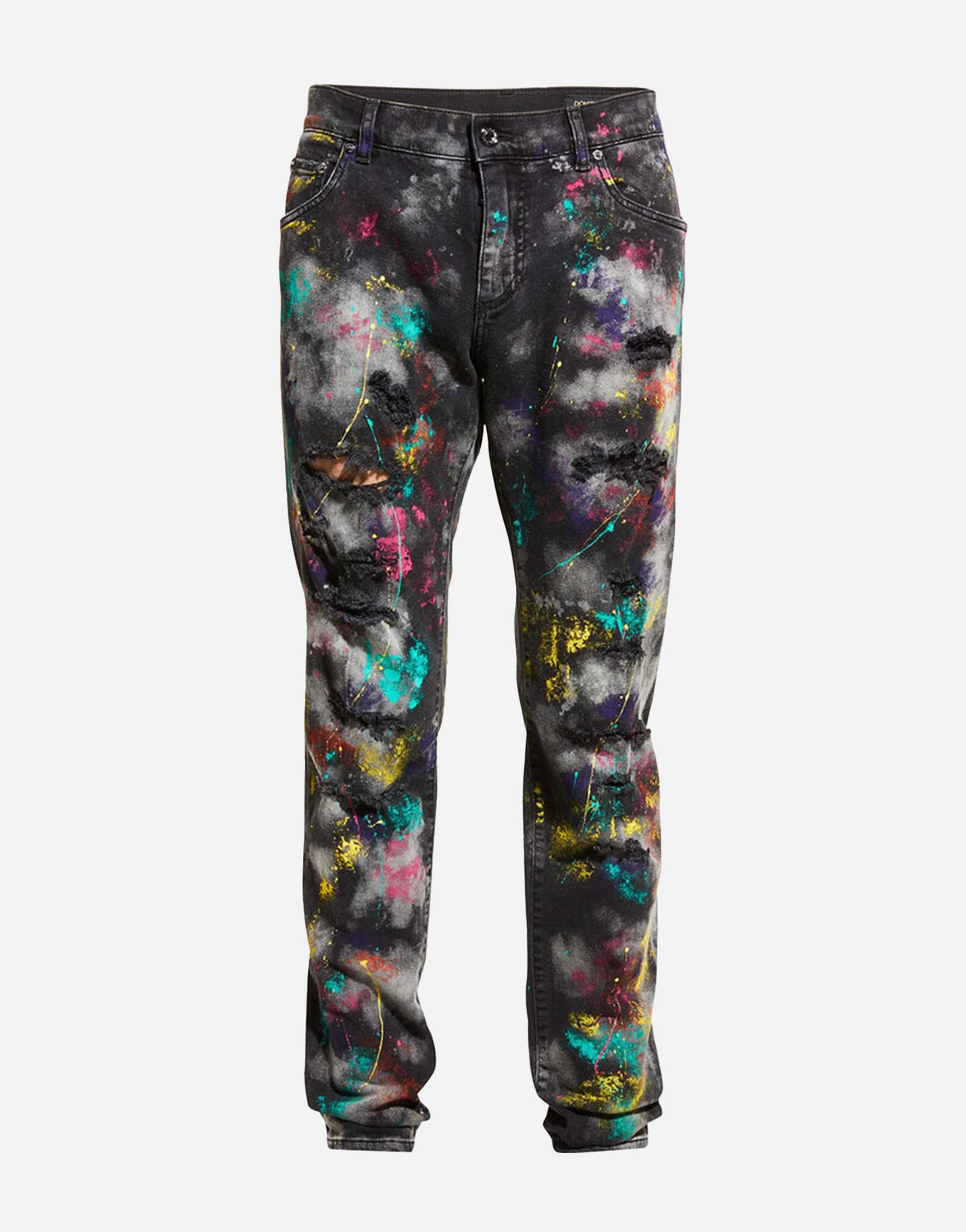 Dolce & Gabbana Paint-Print Jeans