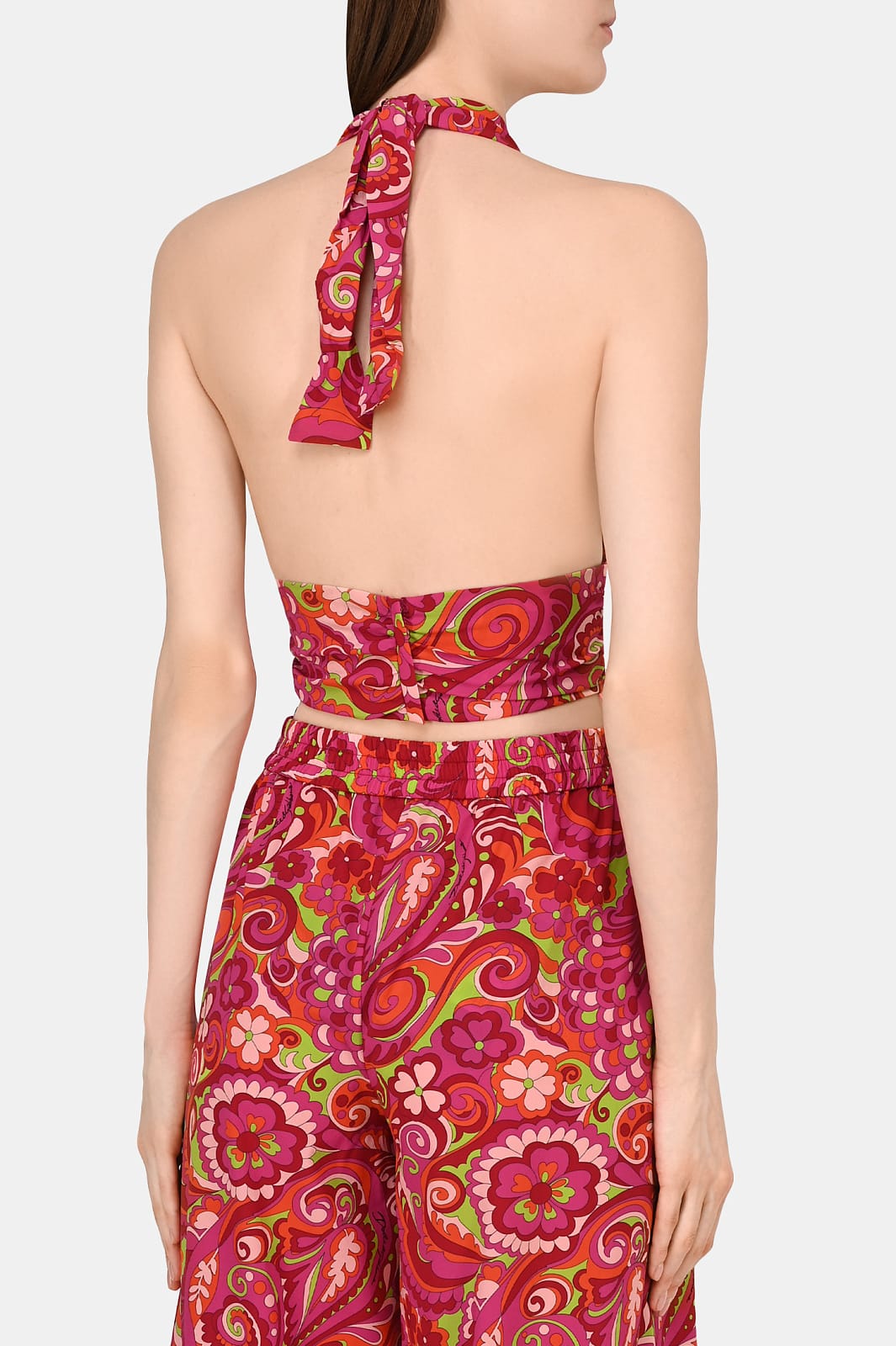 Dolce & Gabbana Dolce & Gabbana Paisley Halterneck Crop Top