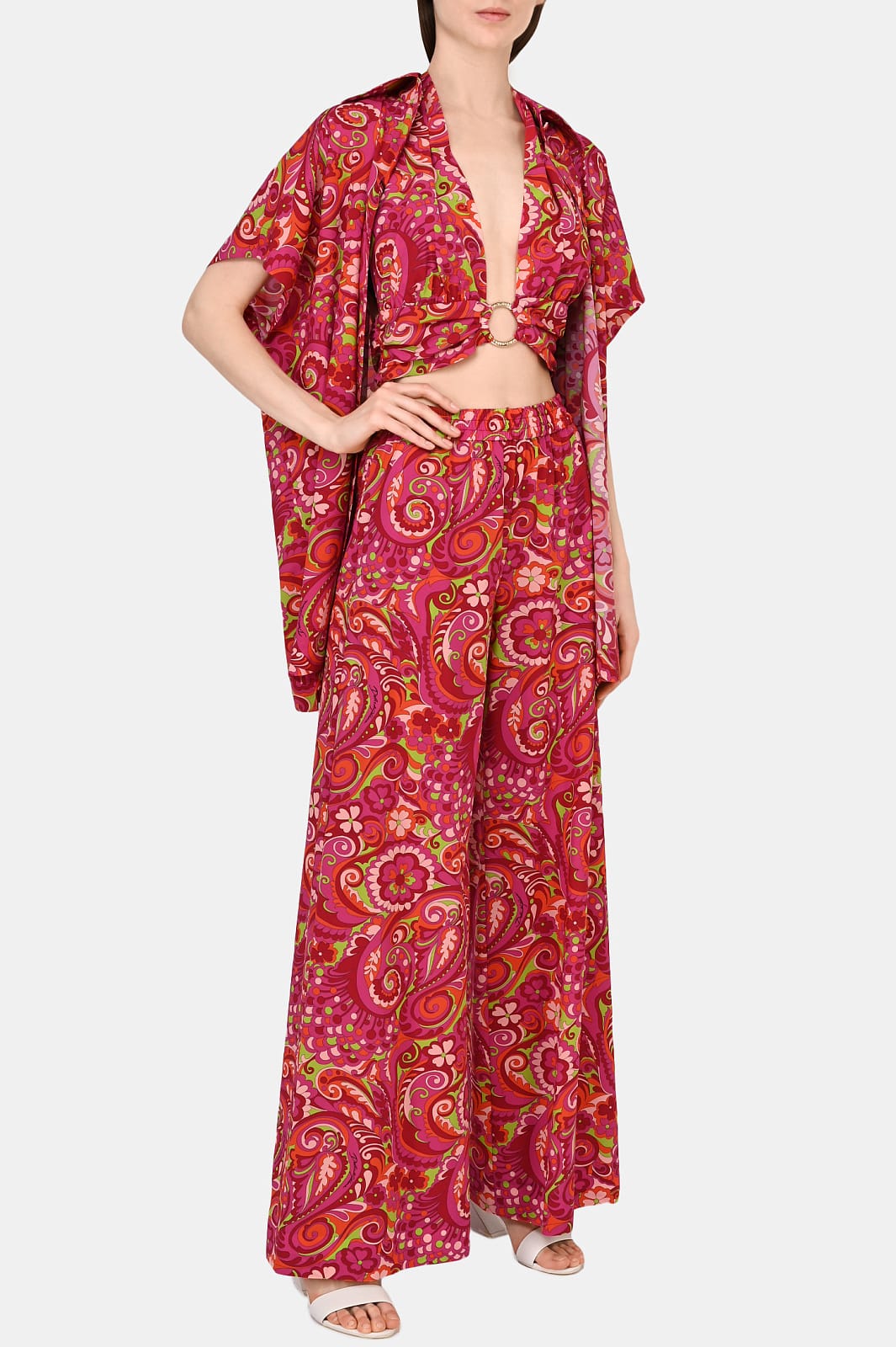 Dolce & Gabbana ペイズリー柄ホルターネッククロップトップ Dolce & Gabbana ペイズリー柄ホルターネッククロップトップ