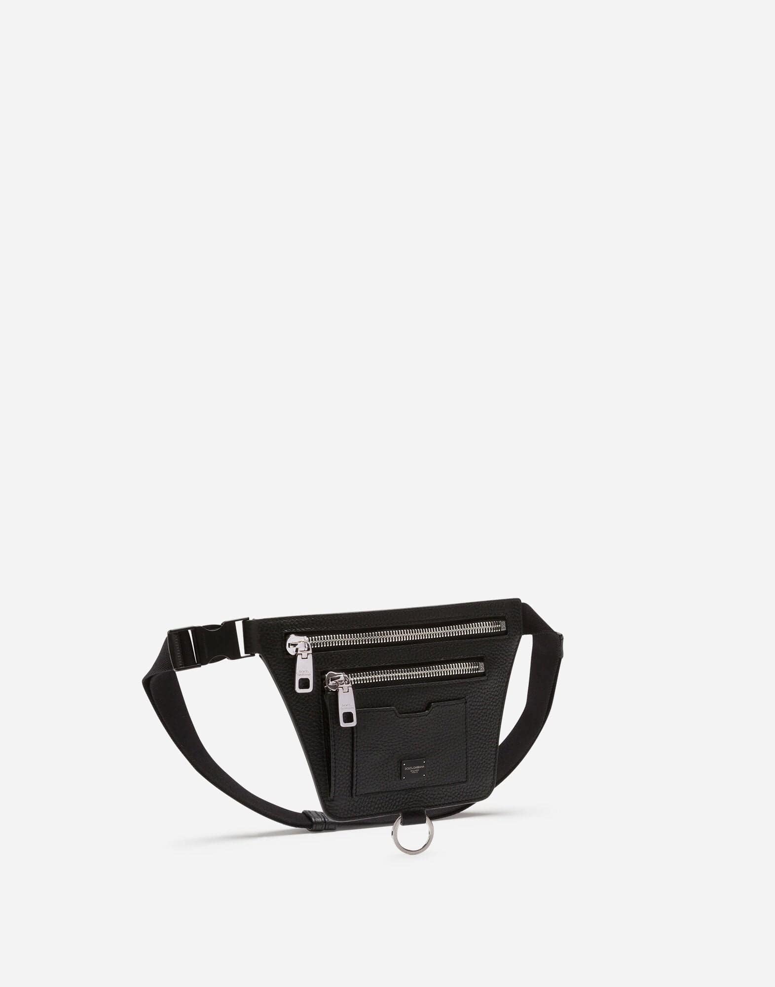 Dolce & Gabbana Palermo Logo-Plaque Leather Belt Bag - alternate view