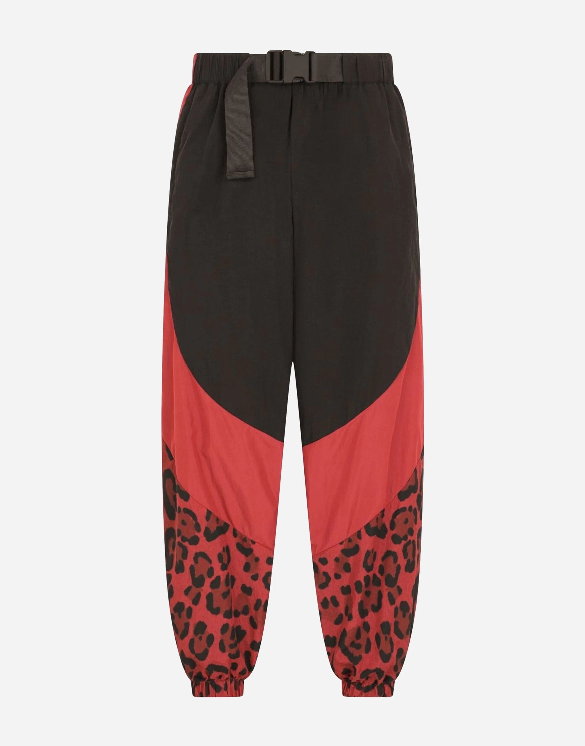 Pantalones con estampado de leopardo con paneles
