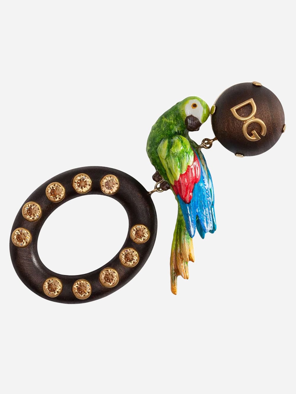 Dolce & Gabbana Parrot Detail Drop Earrings