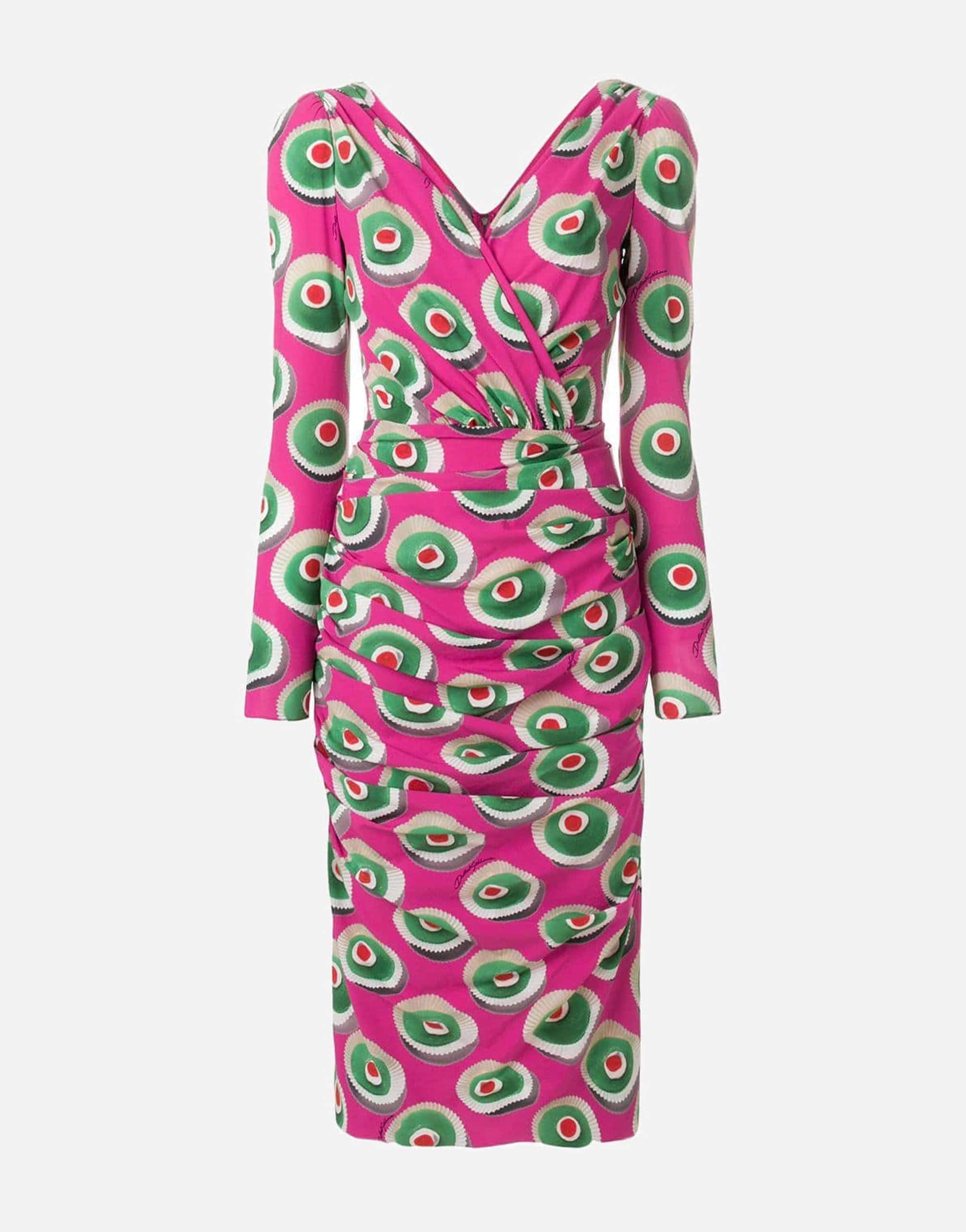Dolce & Gabbana Pastry-print Silk Midi Dress