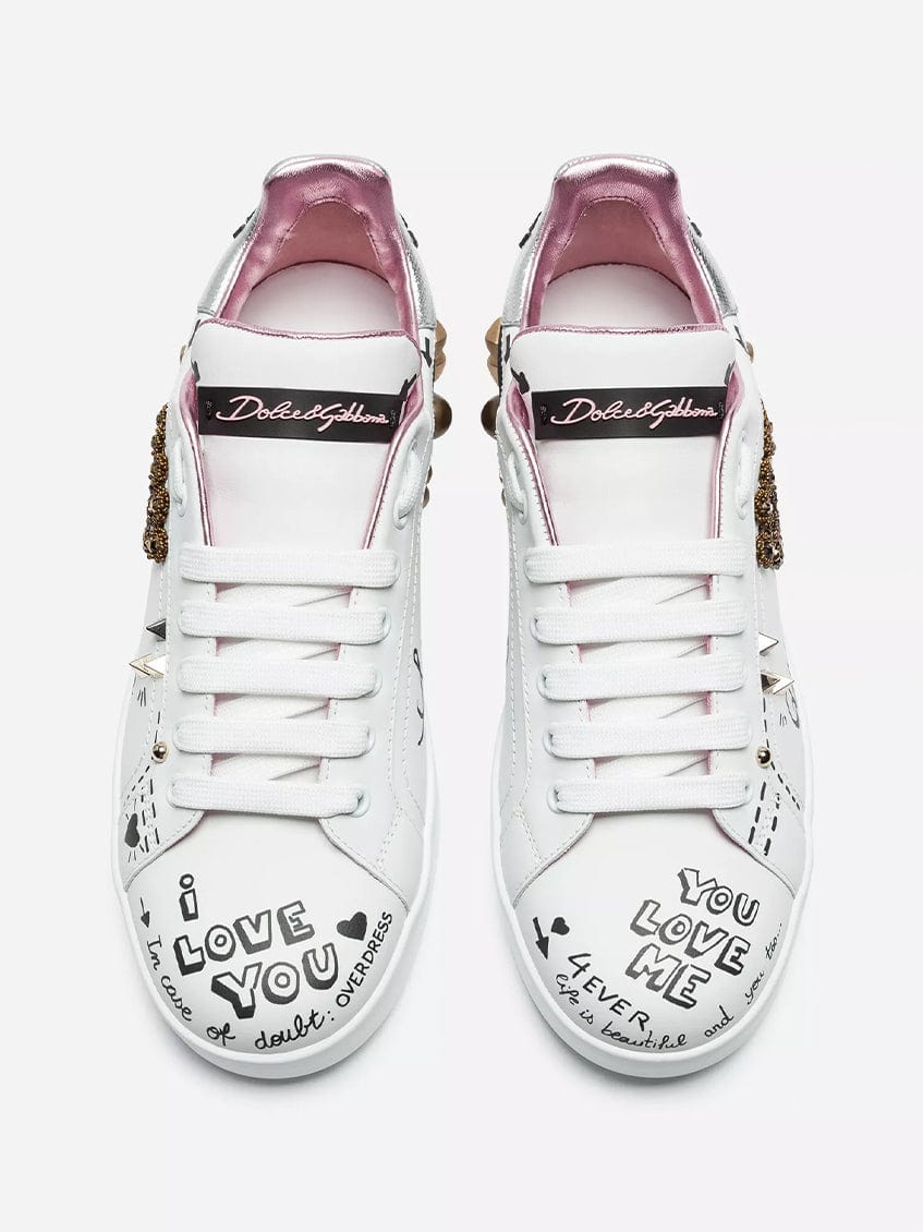 Dolce & Gabbana Patch And Embroidery Portofino Sneakers