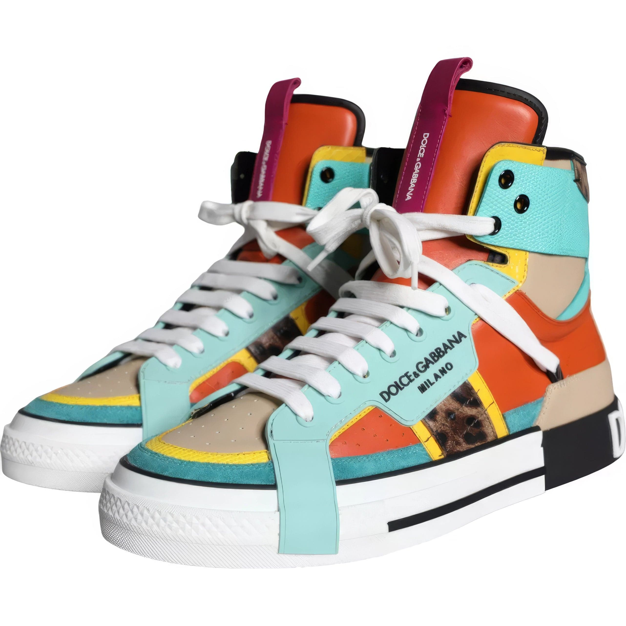 Dolce & Gabbana Patchwork 2.Zero Custom High-Top Sneakers