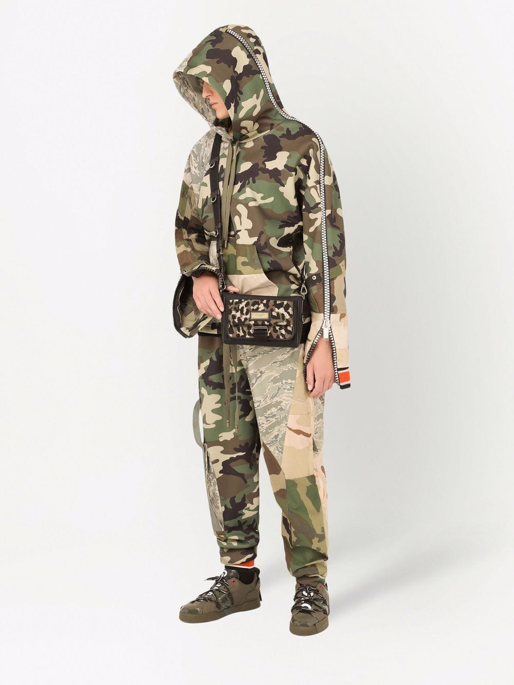 Dolce & Gabbana Patchwork Camouflage-Print Hoodie