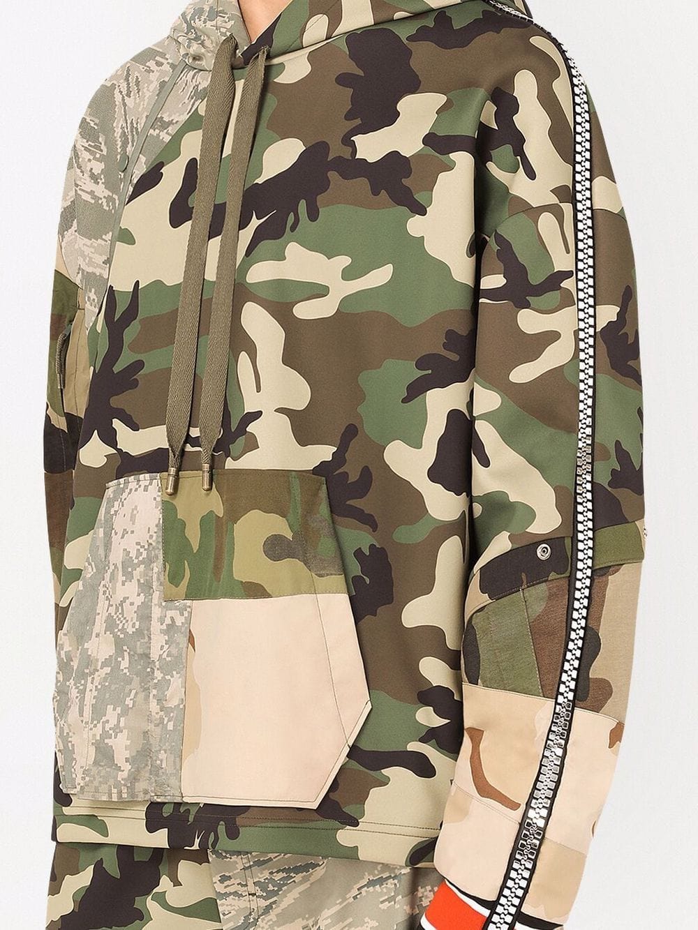 Dolce & Gabbana Patchwork Camouflage-Print Hoodie