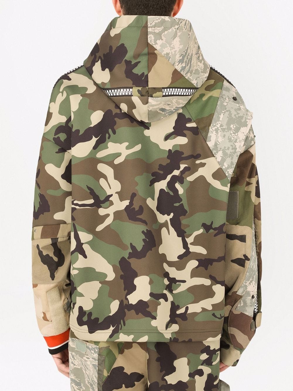 Dolce & Gabbana Patchwork Camouflage-Print Hoodie