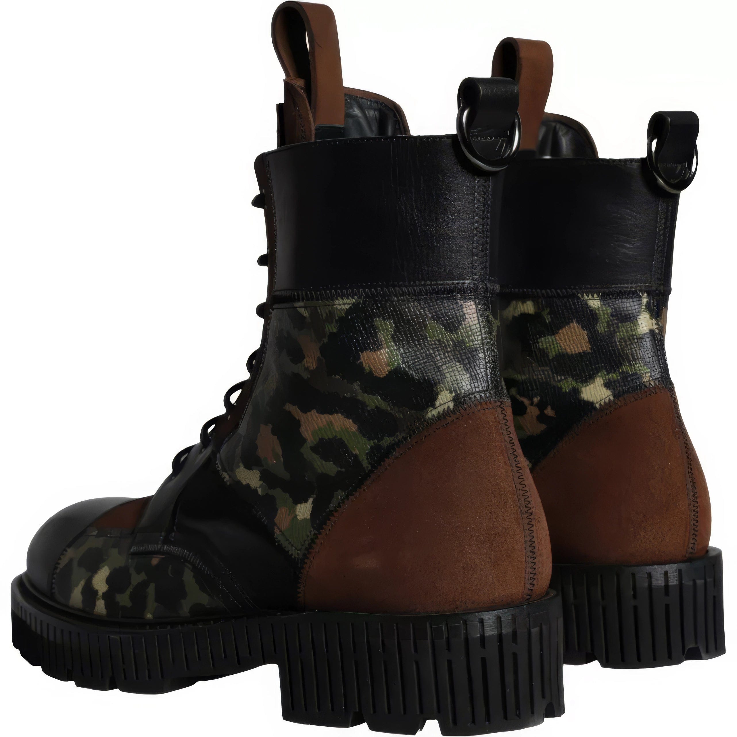 Dolce & Gabbana Patchwork Combat Boots