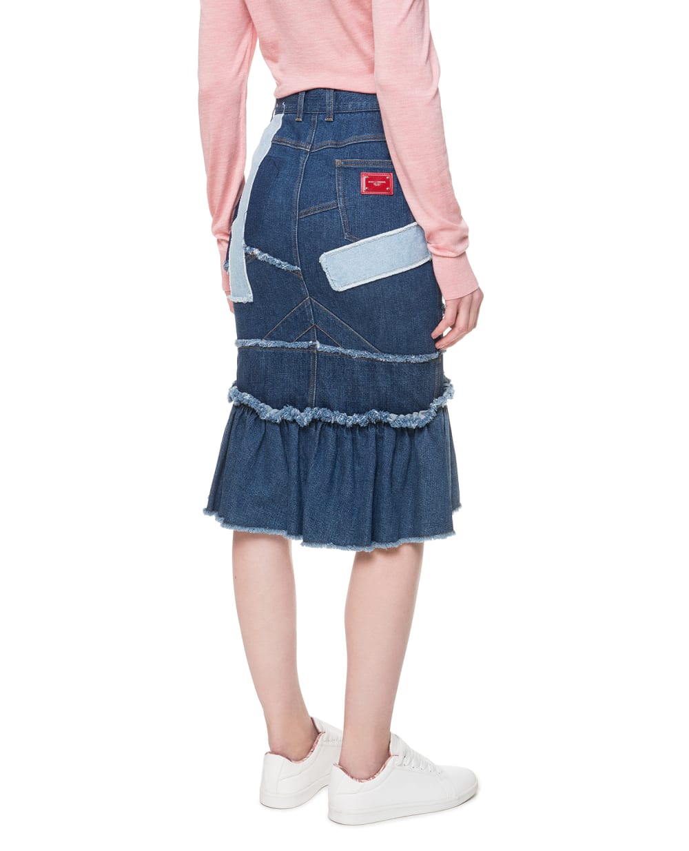 ドルチェアンドガッパーナ　デニム　ドッキングスカート　パッチワーク Dolce & Gabbana パッチワークデニムスカート | Sendegaro JP