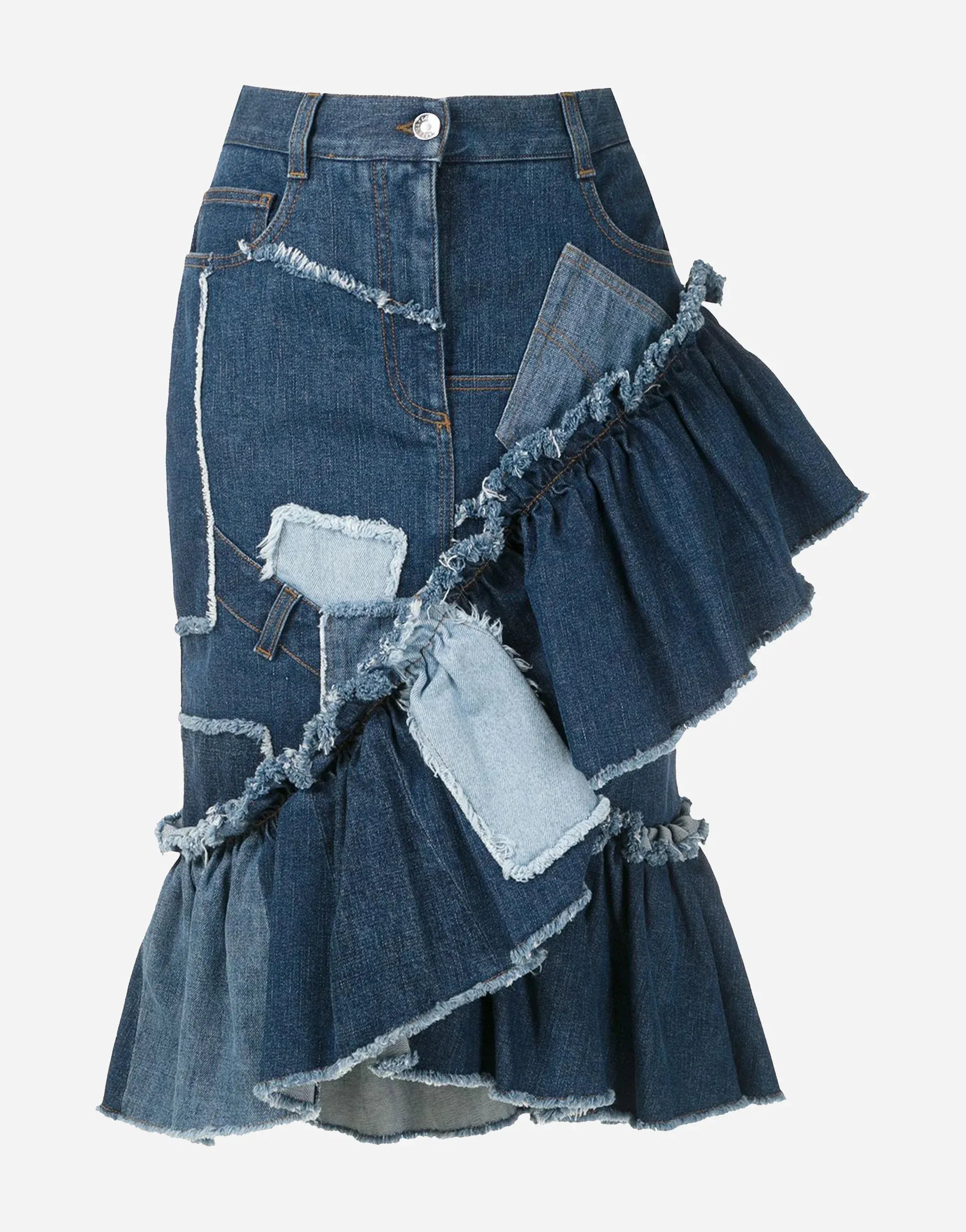 Dolce & Gabbana パッチワークデニムスカート | Sendegaro JP