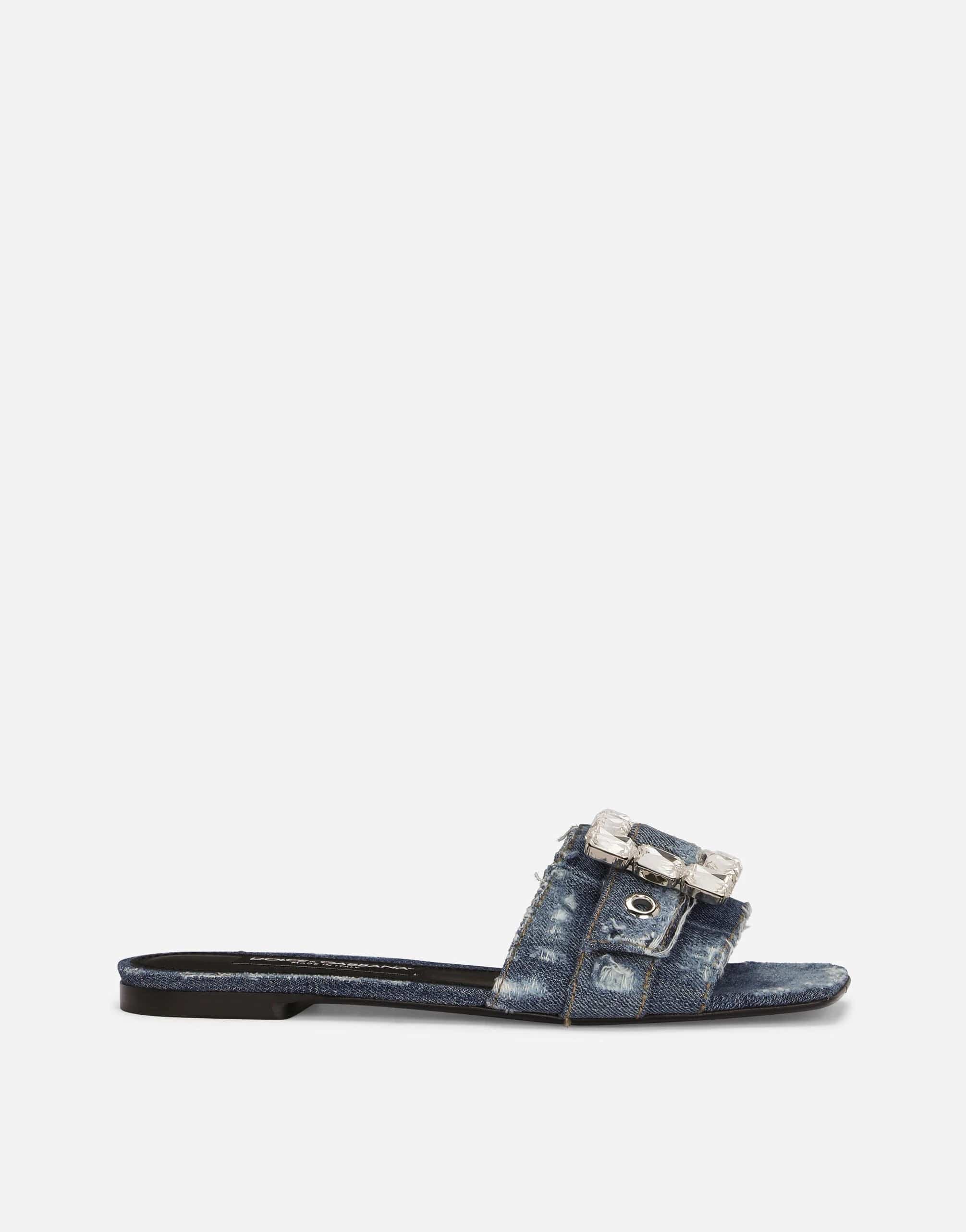 Dolce & Gabbana Patchwork Denim Slides