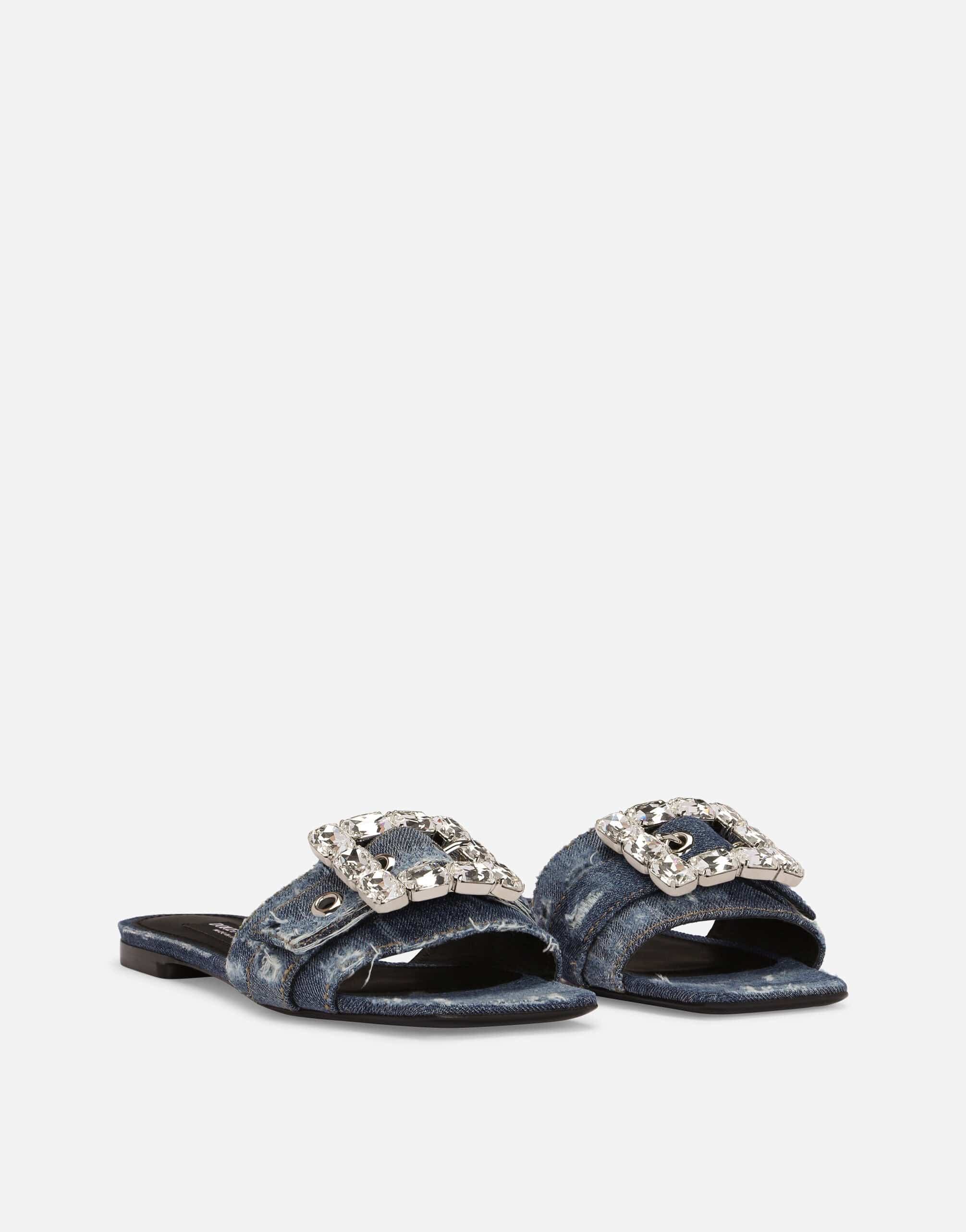 Dolce & Gabbana Patchwork Denim Slides