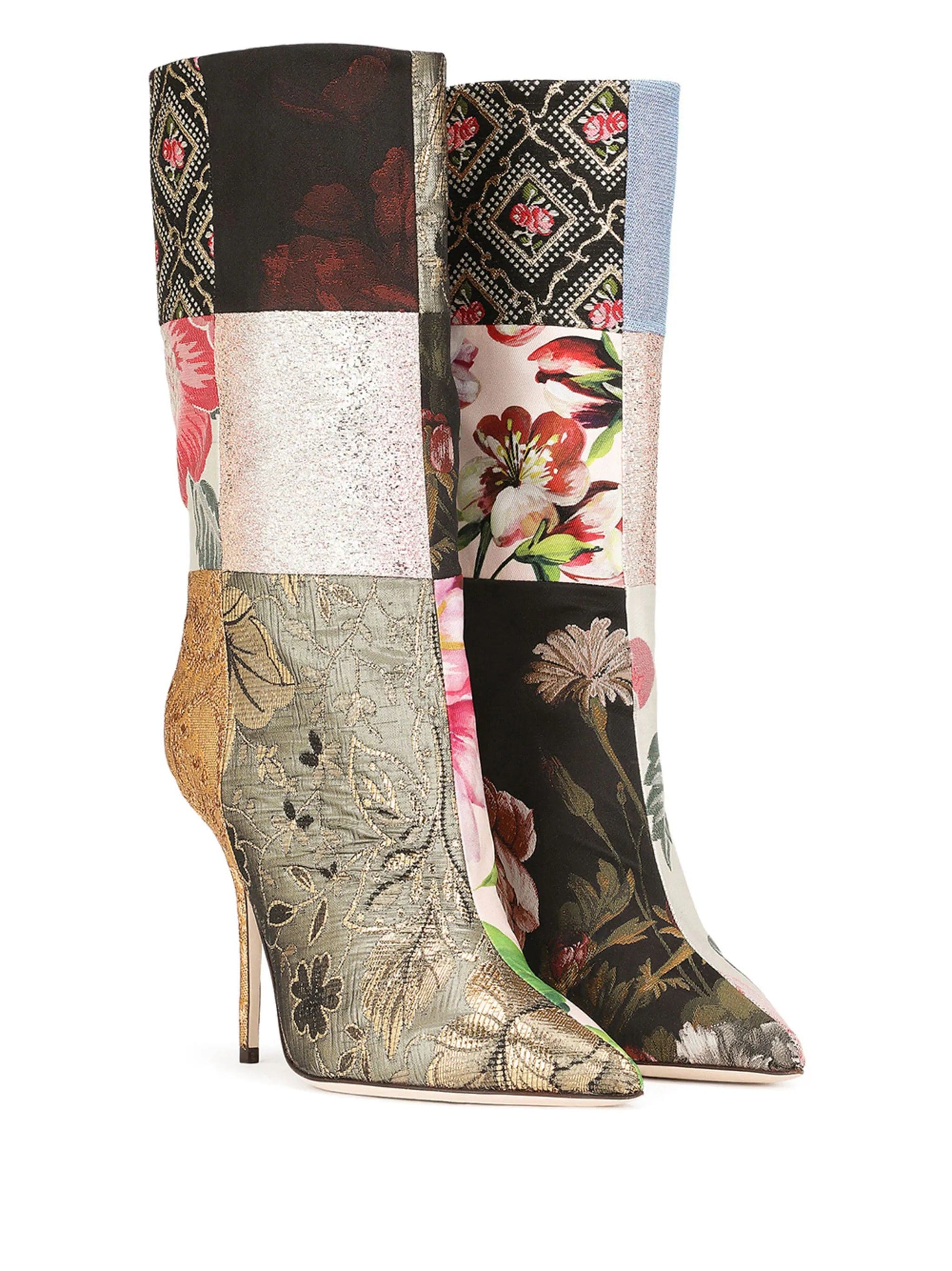 Dolce & Gabbana Patchwork-Design High-Heel Boots