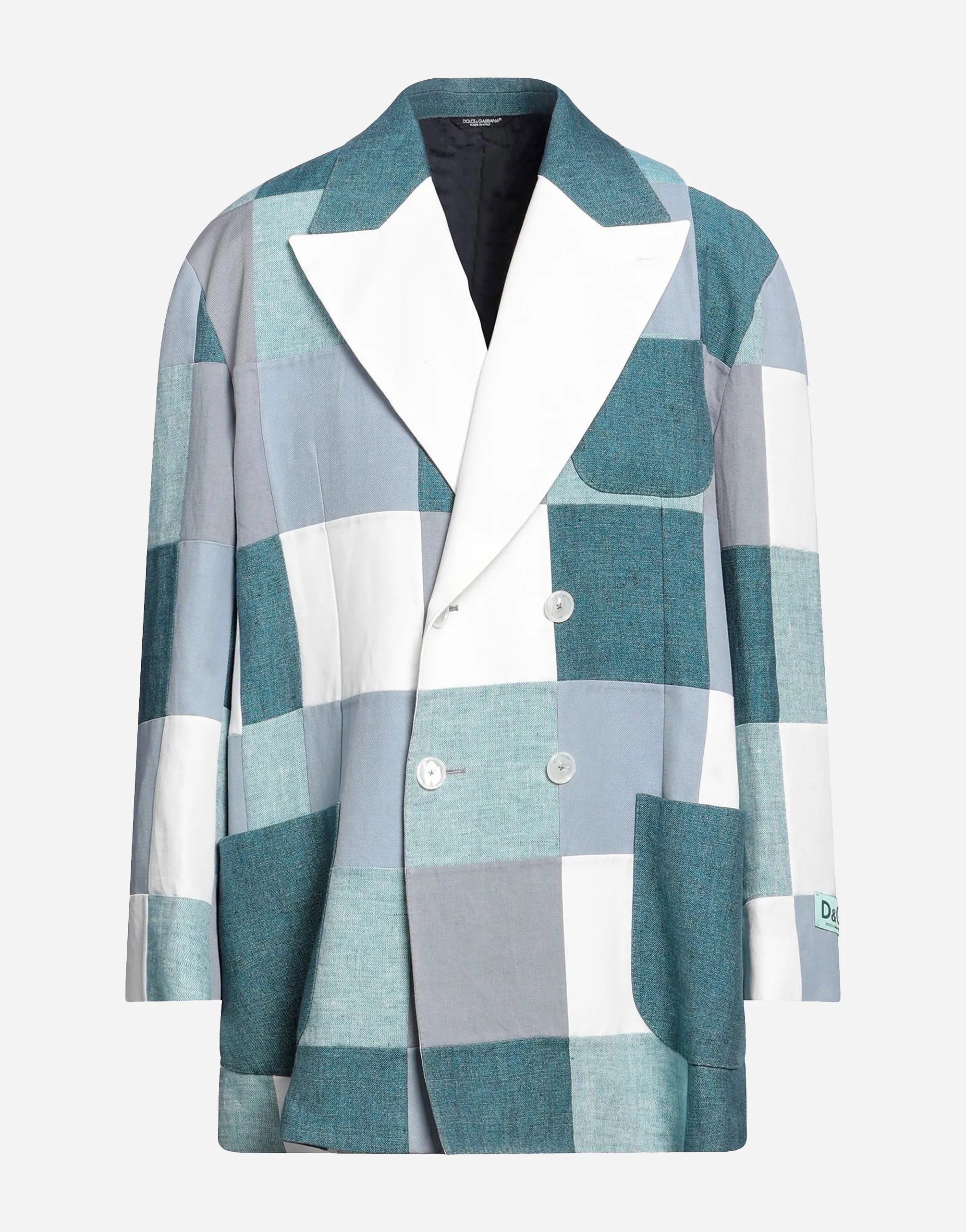 Dolce & Gabbana Dolce & Gabbana Patchwork Double Breasted Linen Blazer