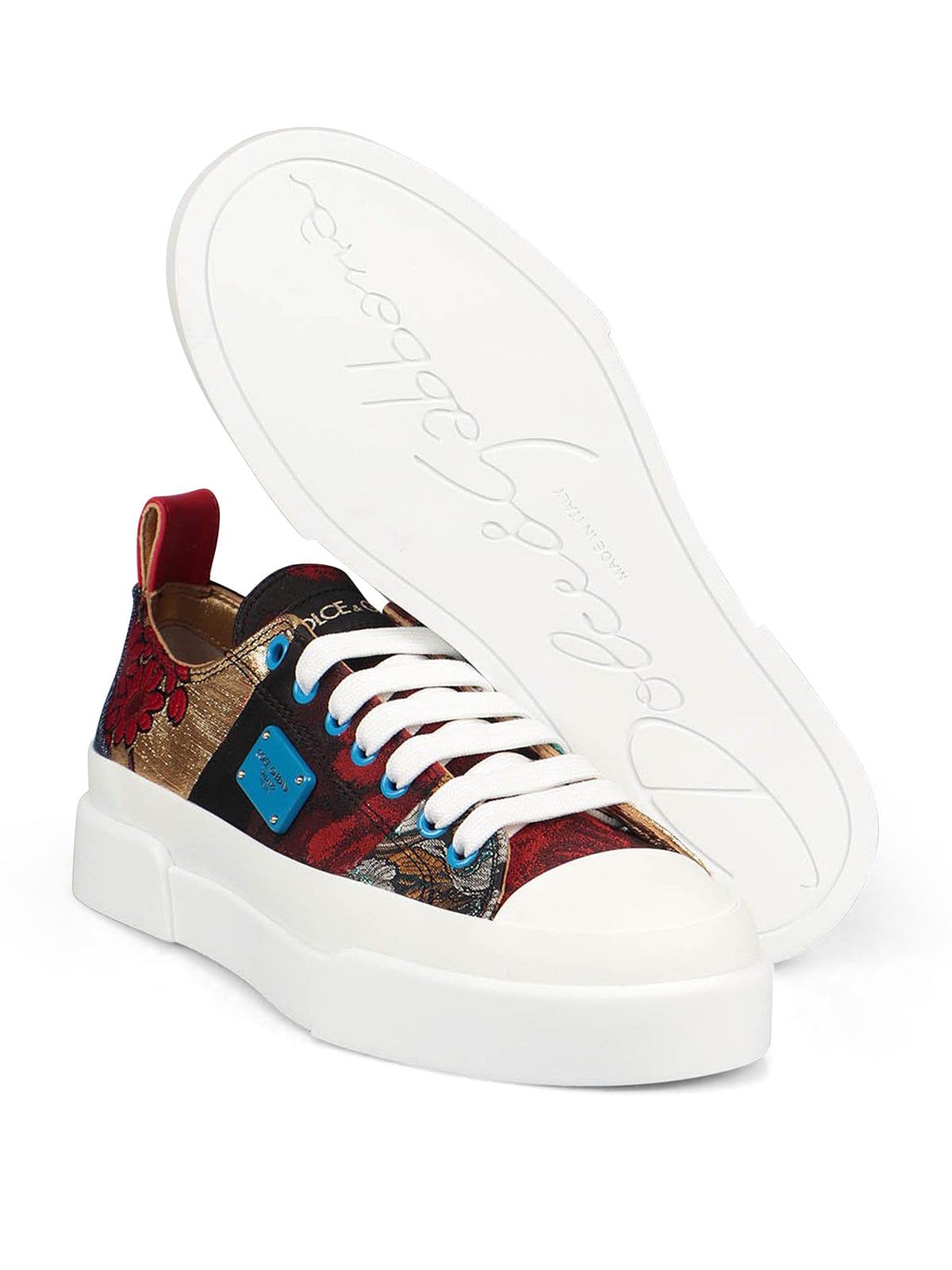 DOLCE&GABBANA★50 L パッチワークベスト コットン マルチカラー Dolce & Gabbana Patchwork Fabric Platform Sneakers | Sendegaro