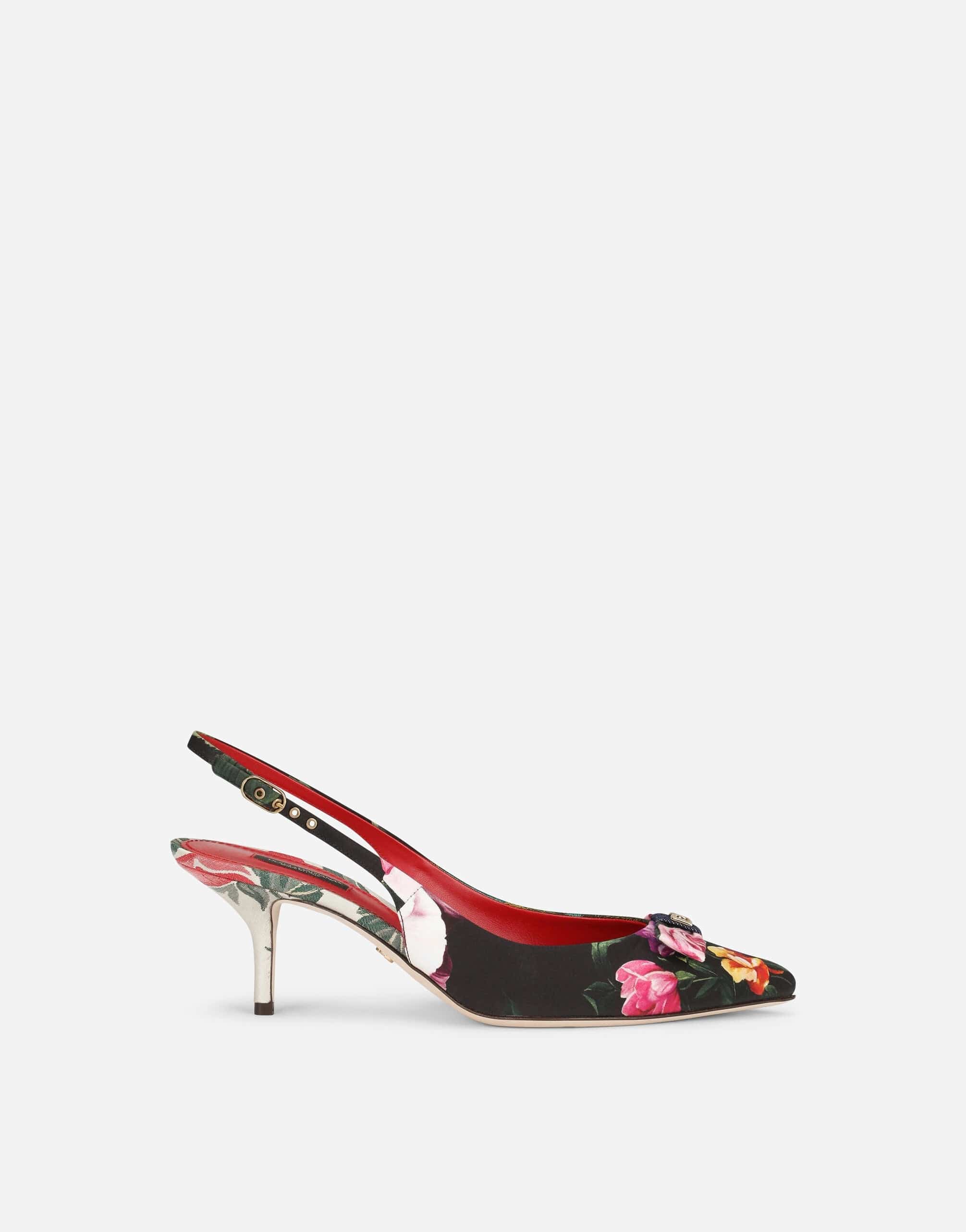 Dolce & Gabbana Patchwork Fabric Slingbacks