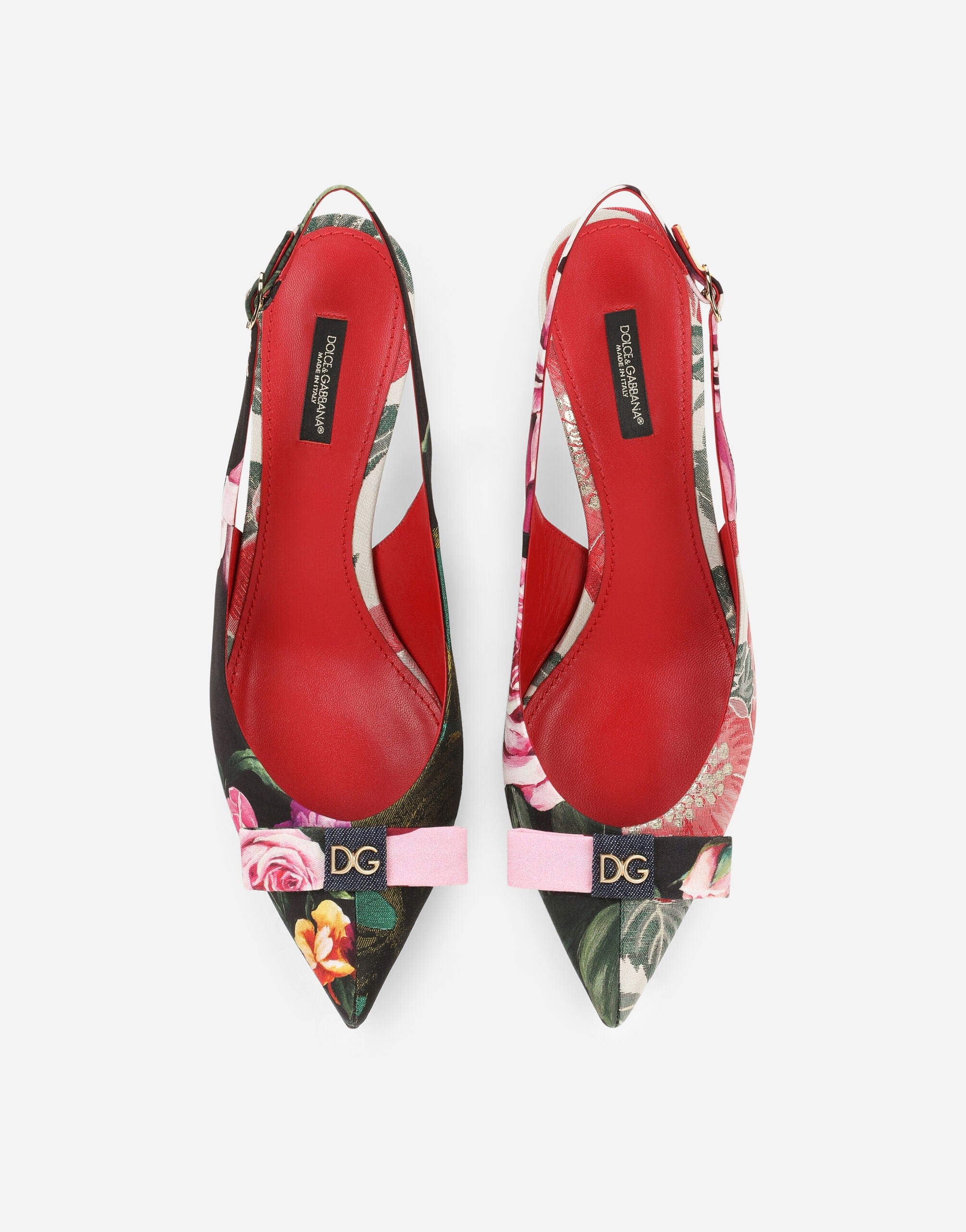 Dolce & Gabbana Patchwork Fabric Slingbacks