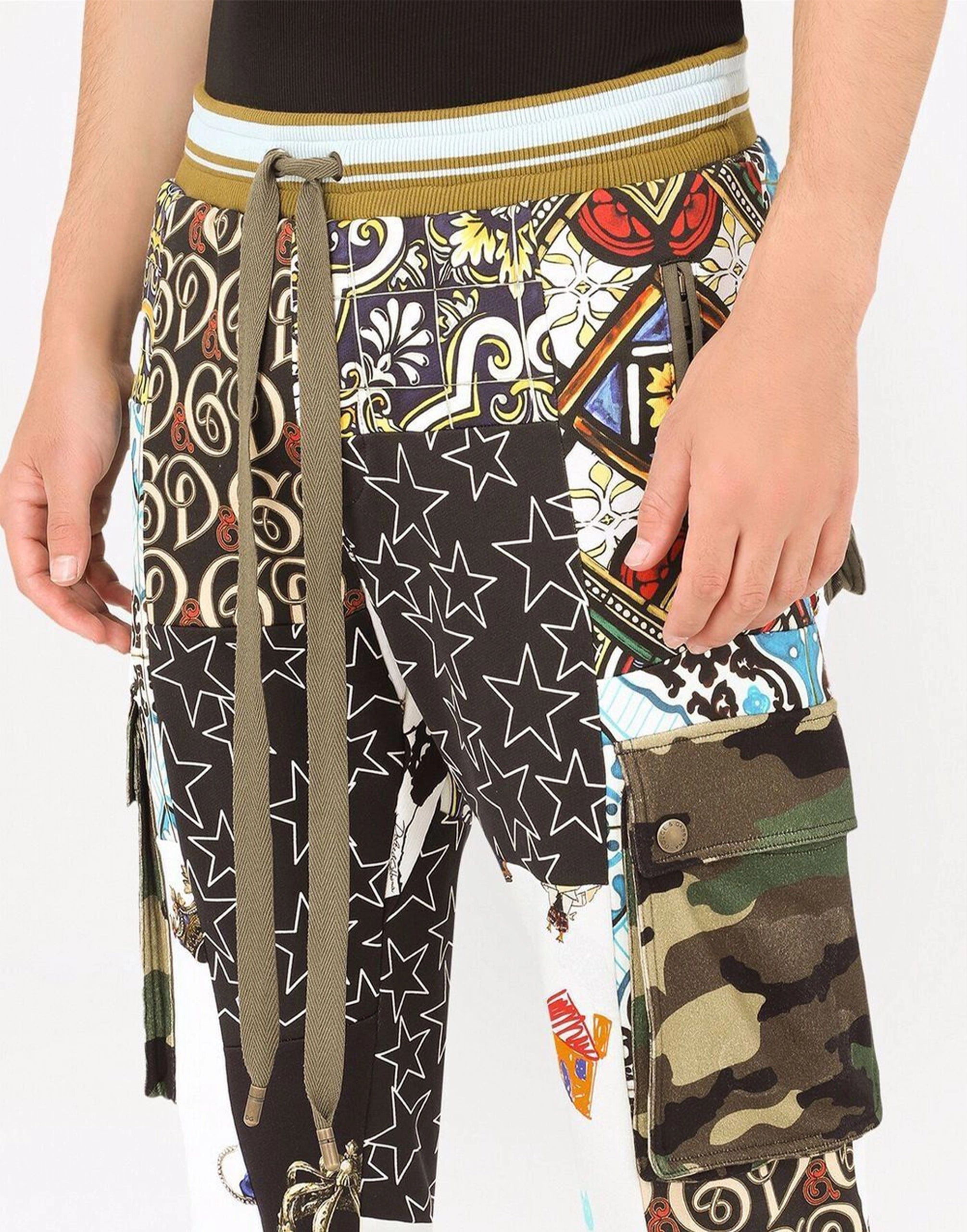 Dolce & Gabbana Patchwork Graphic-Print Track Pants
