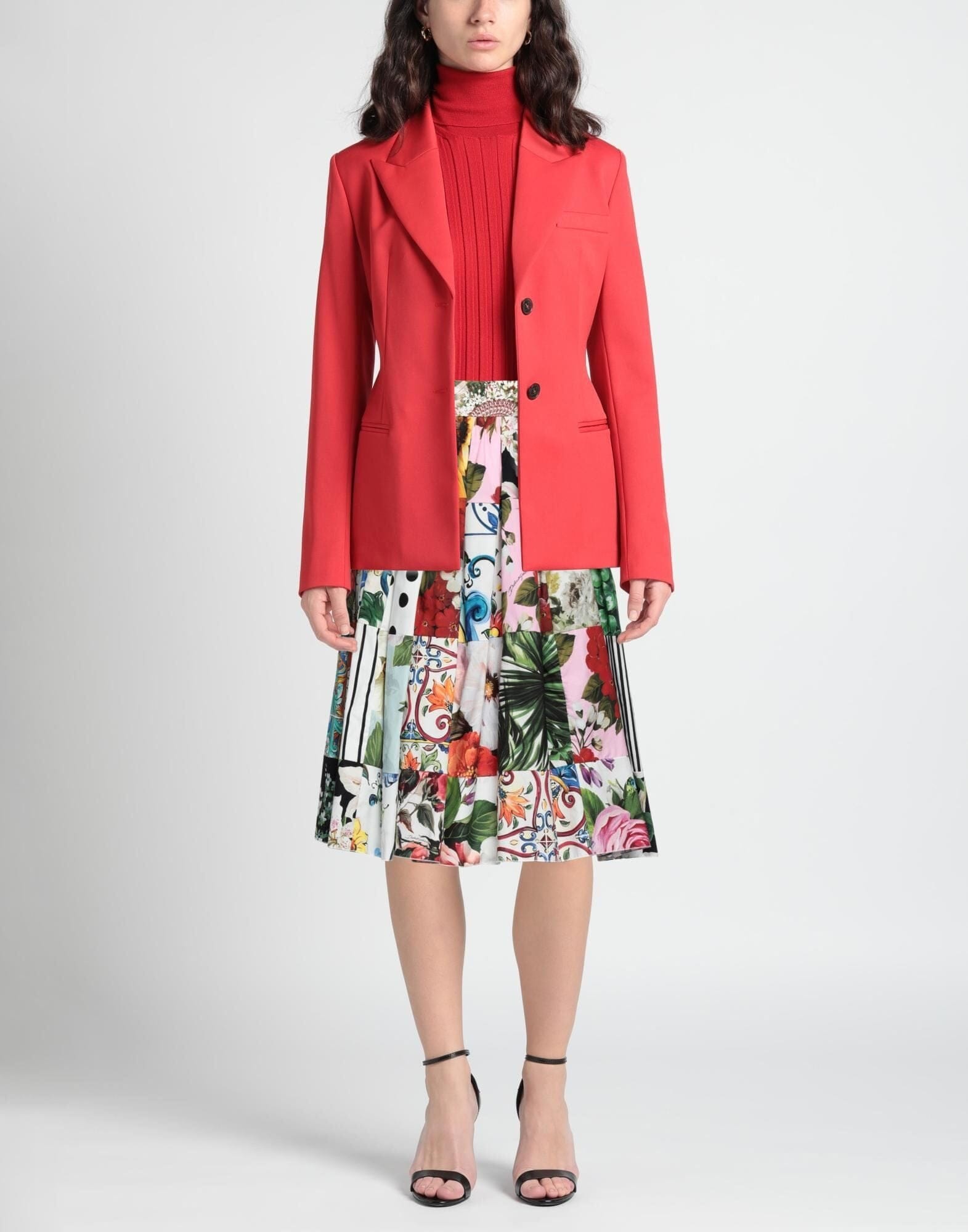 Dolce & Gabbana Patchwork High-Waist Midi Skirt