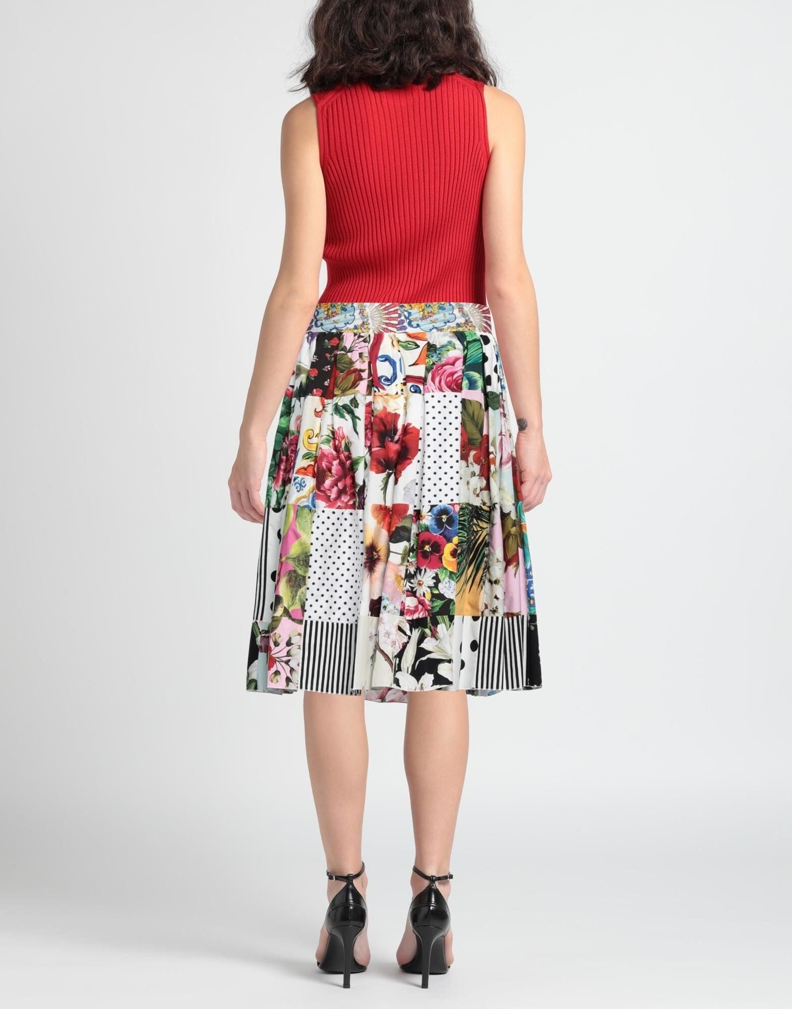 Dolce & Gabbana Patchwork High-Waist Midi Skirt