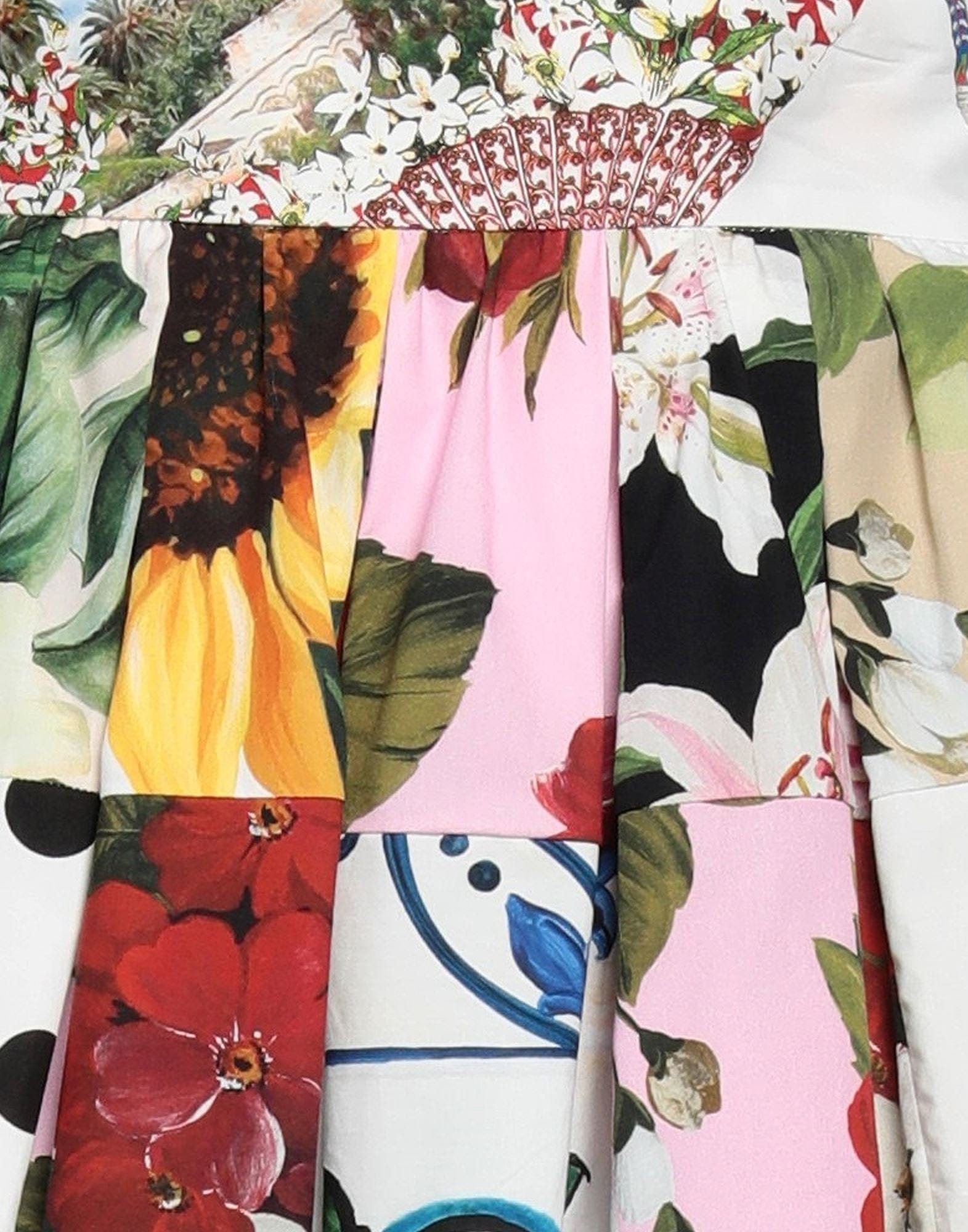 Dolce & Gabbana Patchwork High-Waist Midi Skirt