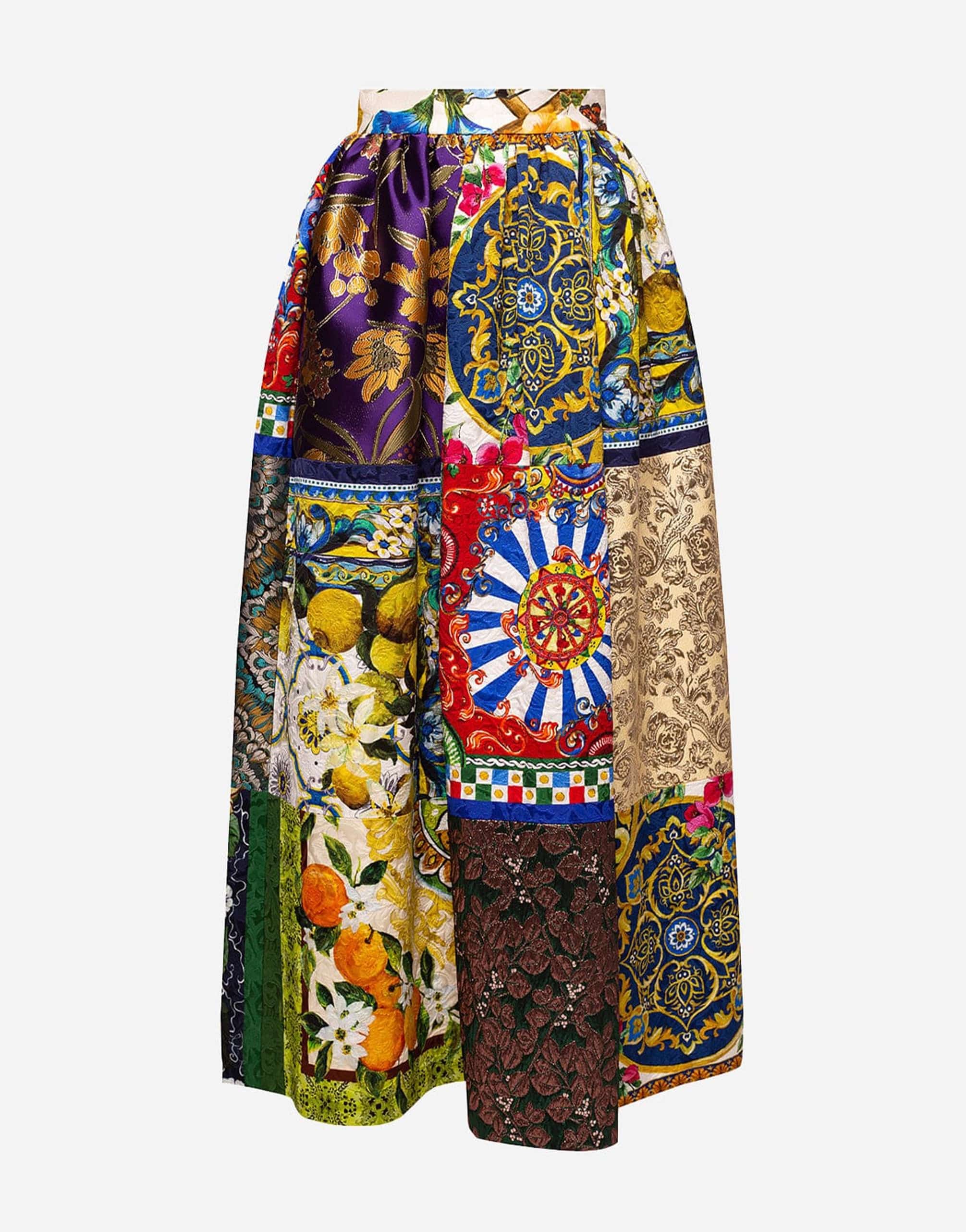 Dolce & Gabbana Patchwork Jacquard And Brocade Maxi Skirt
