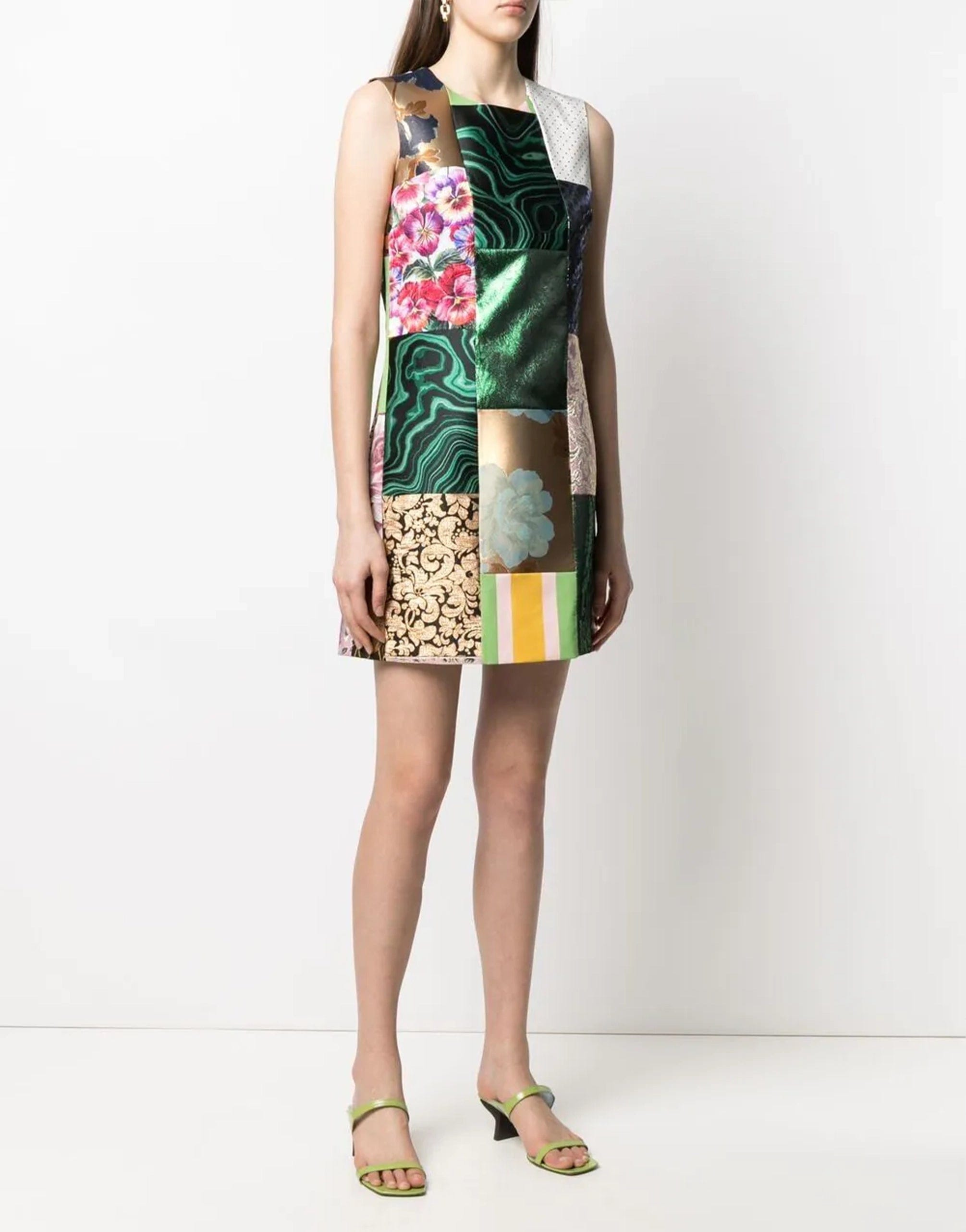 Patchwork Jacquard -jurk