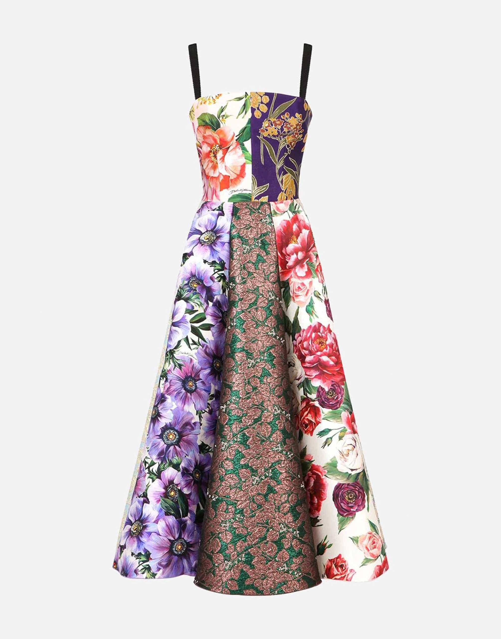 Dolce & Gabbana Patchwork Jacquard-Woven Dress