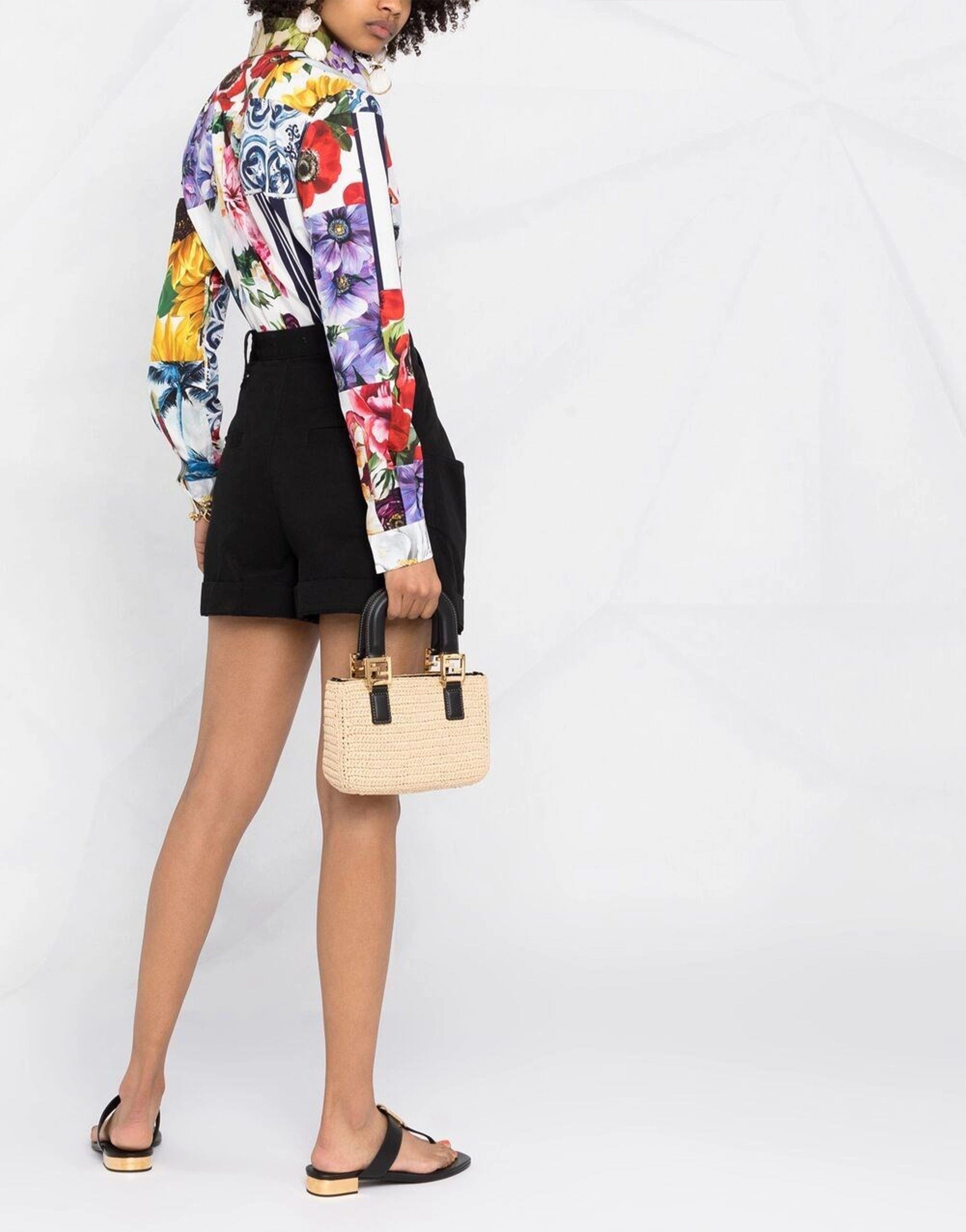 Dolce & Gabbana Patchwork Print Multicolor Shirt