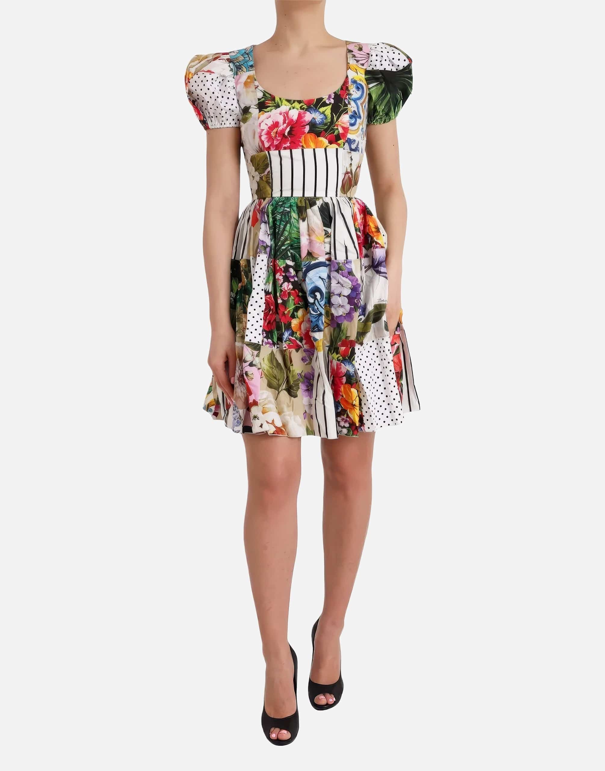 Dolce & Gabbana patchwork short-sleeve minidress