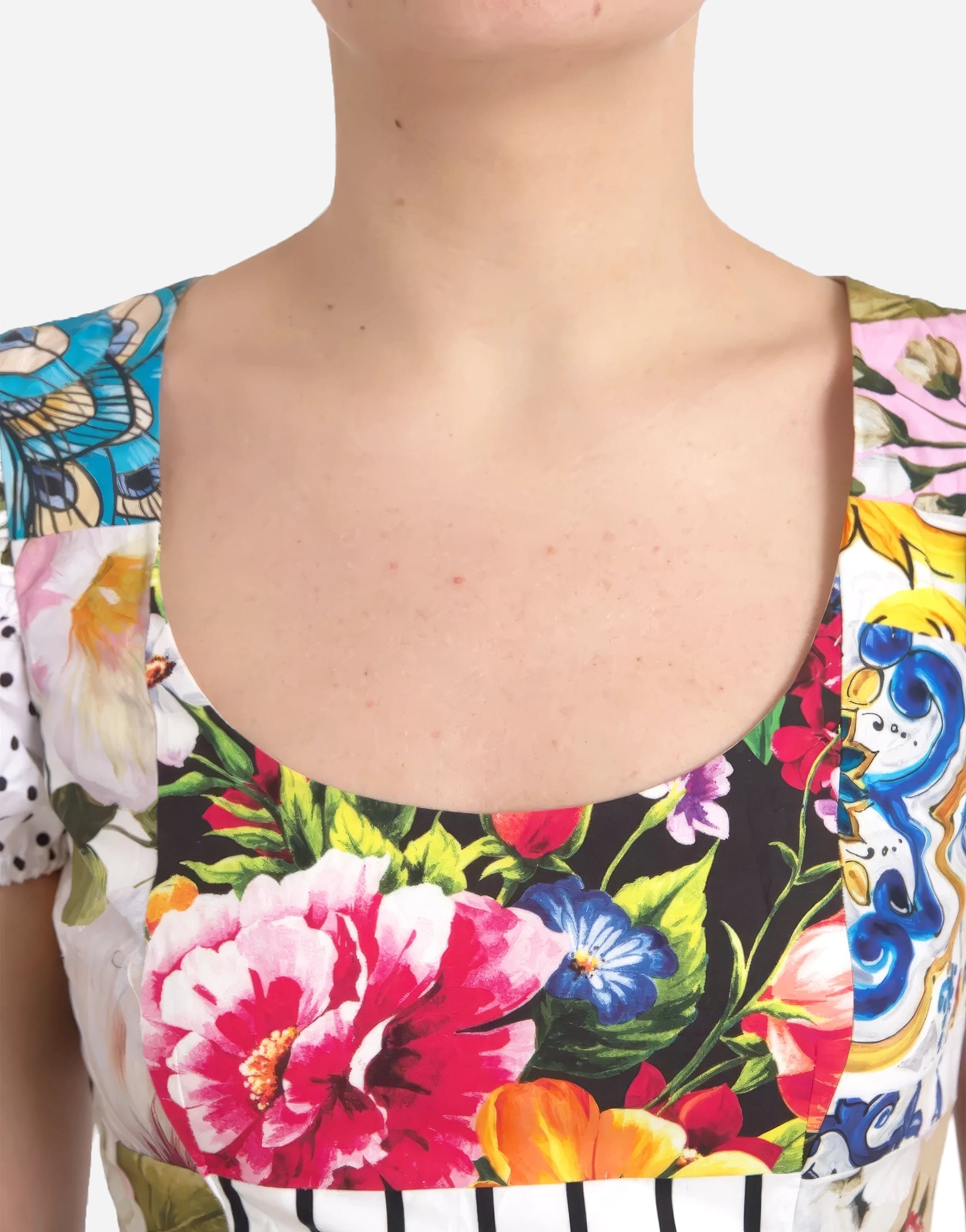 Dolce & Gabbana patchwork short-sleeve minidress