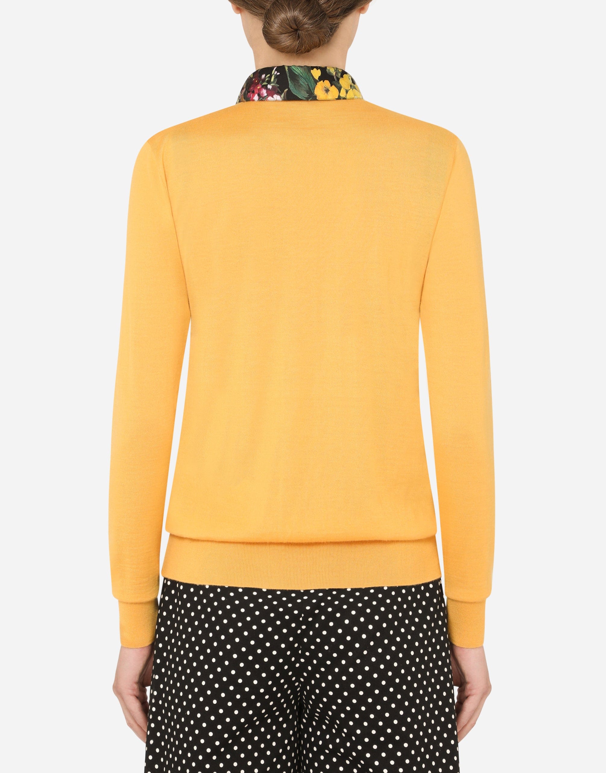 Dolce & Gabbana Patchwork Silk Polo Twill Shirt