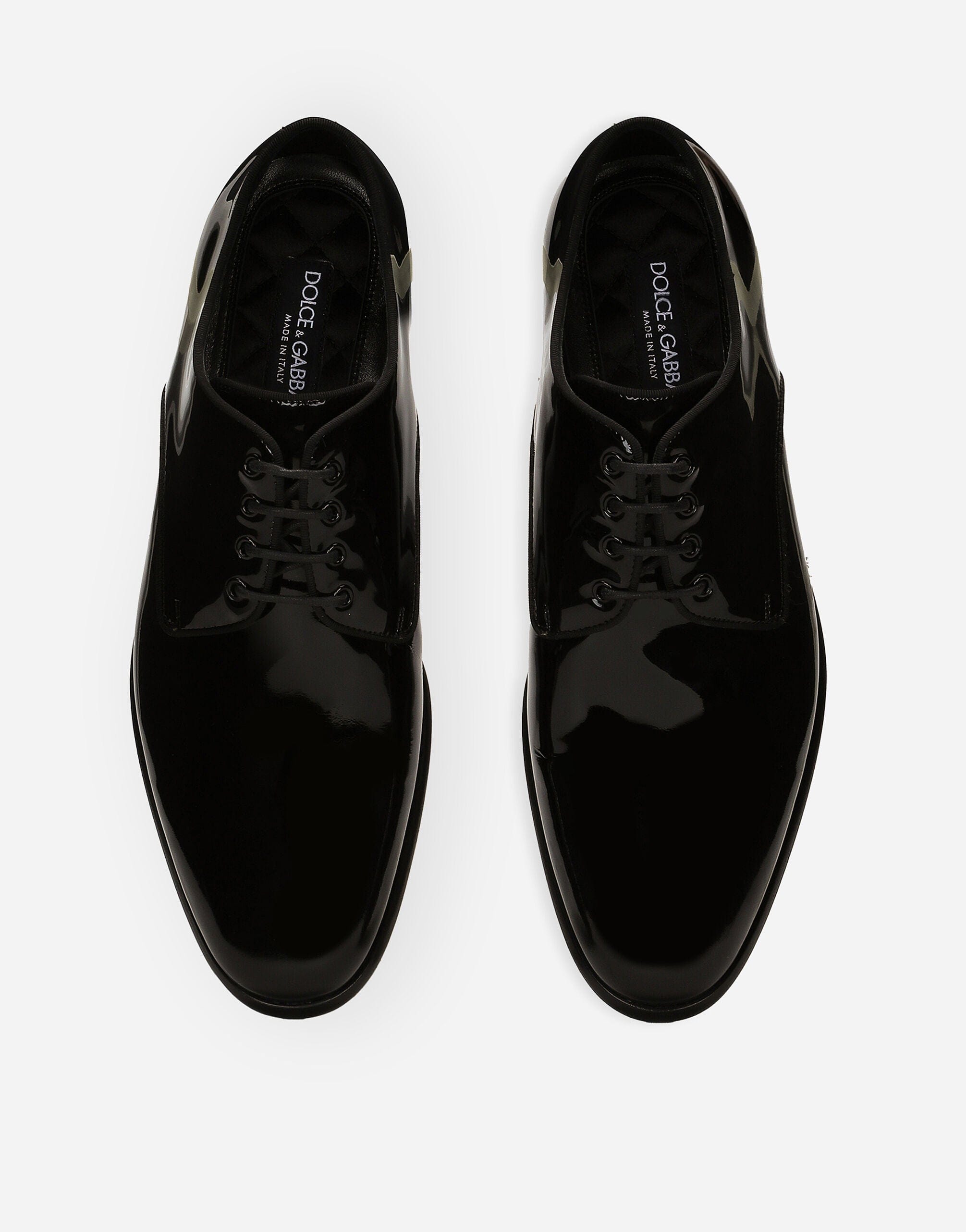 Dolce & Gabbana Patent-Finish Derby Shoes