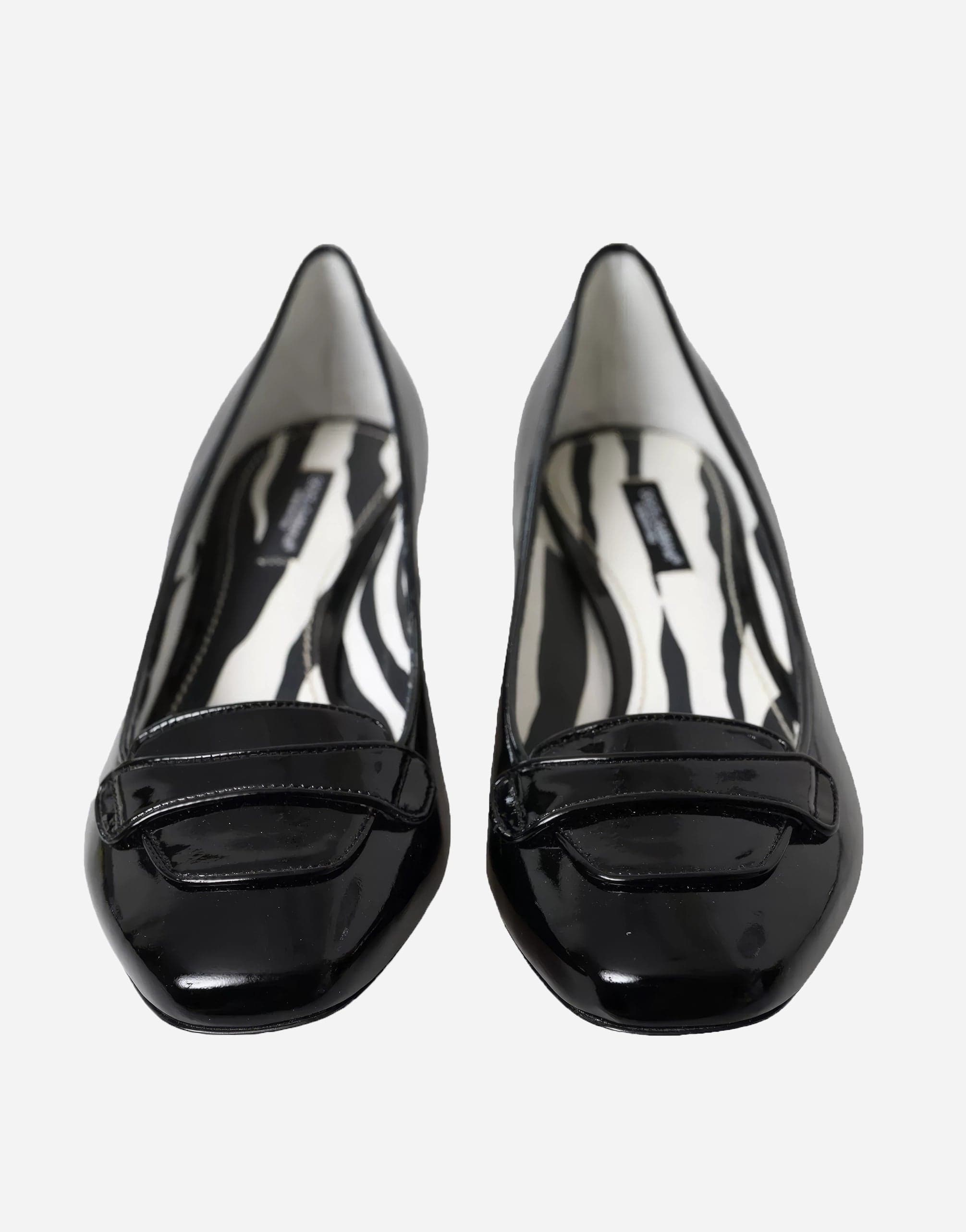 Dolce & Gabbana Patent Leather Block Heel Pumps