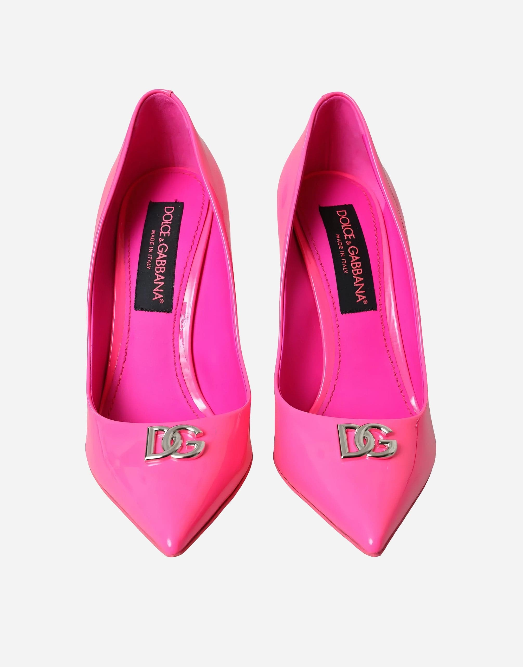 Dolce & Gabbana Patent Leather Pumps With DG Logo