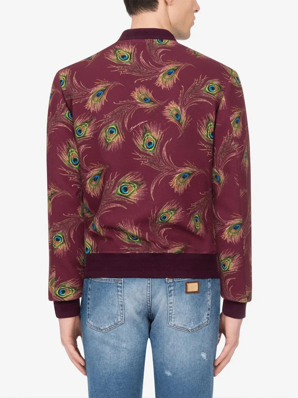 Dolce & Gabbana Peacock Feather Print Jacket