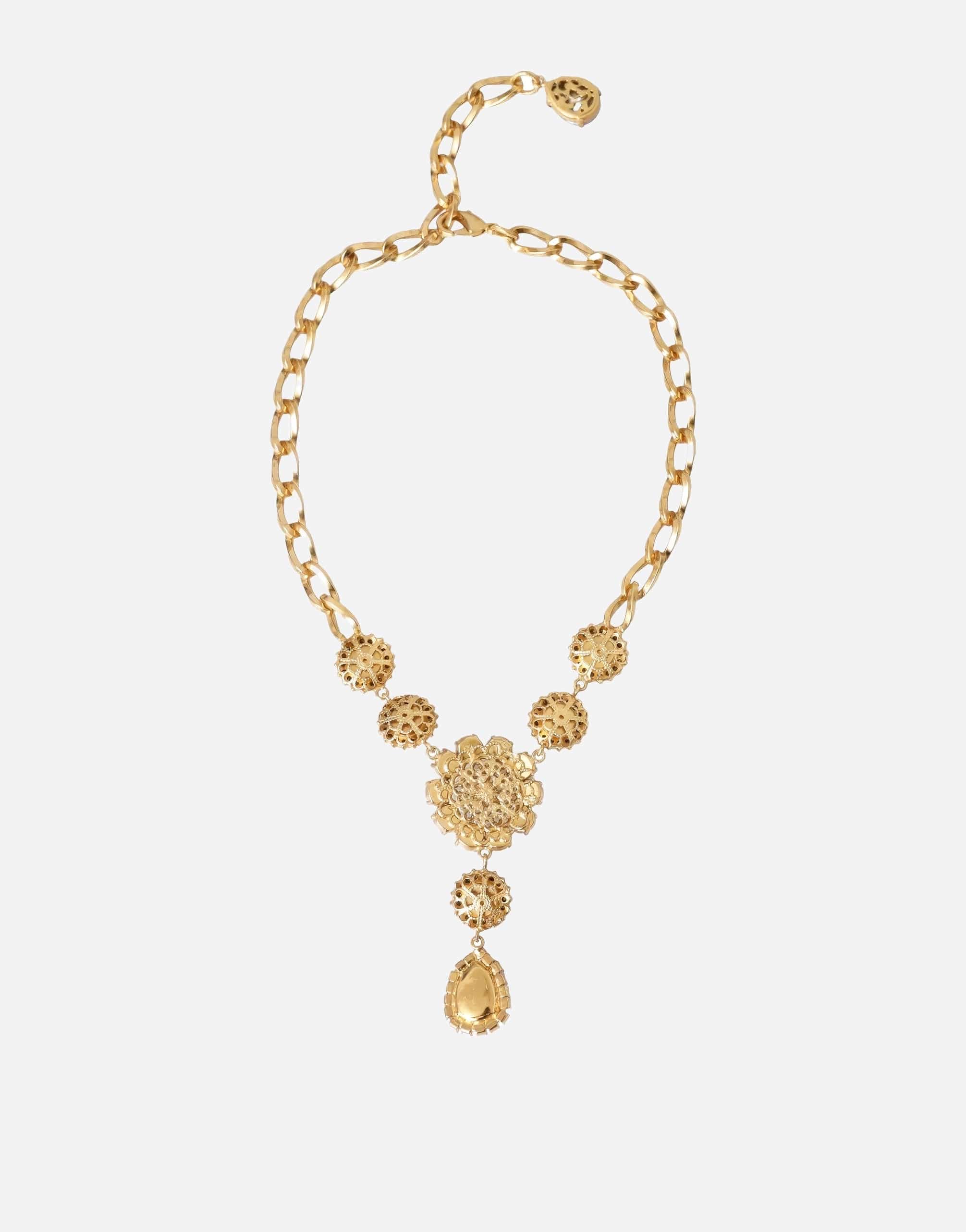 Dolce & Gabbana Pearl And Crystal Embellished Necklace