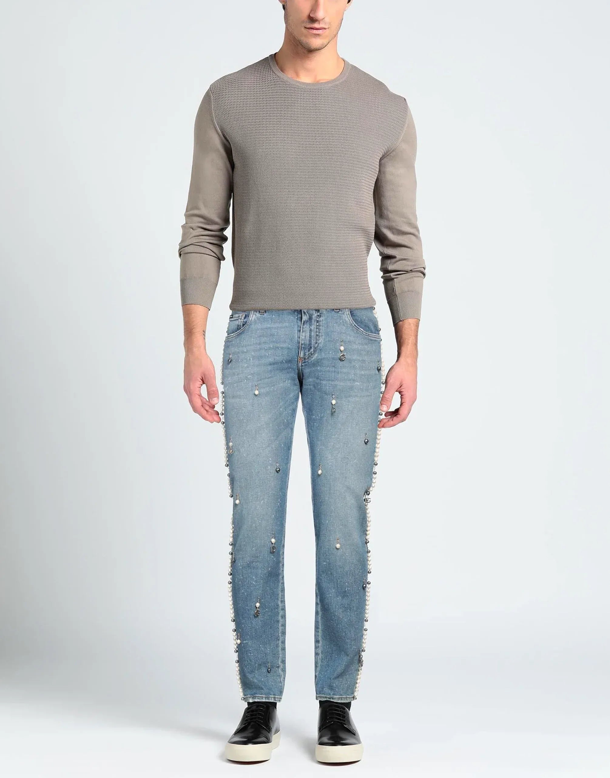 Dolce & Gabbana Pearl Embellished Jeans