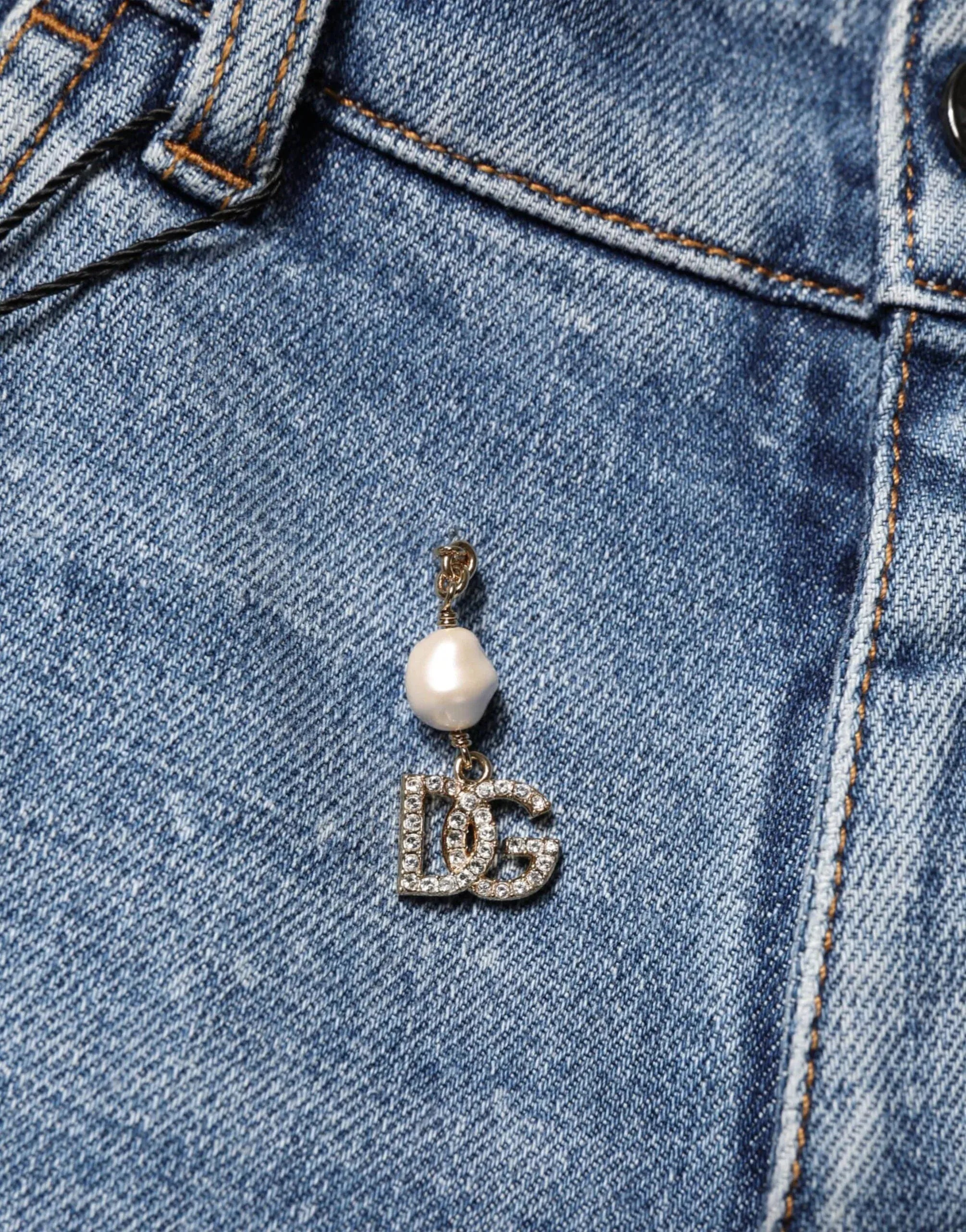 Dolce & Gabbana Pearl Embellished Jeans