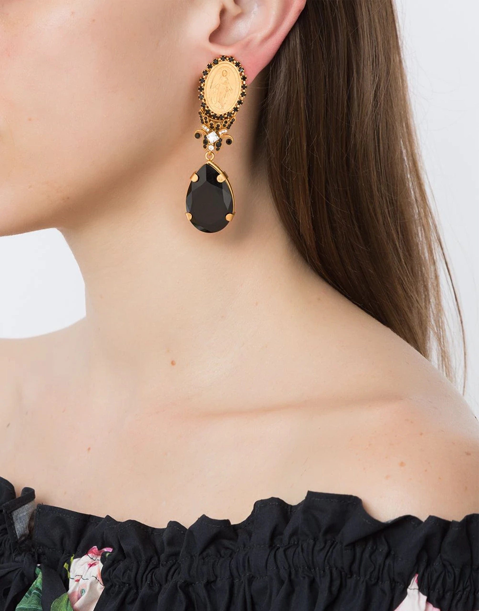 Dolce & Gabbana Pendant Earrings With Votive Decorations