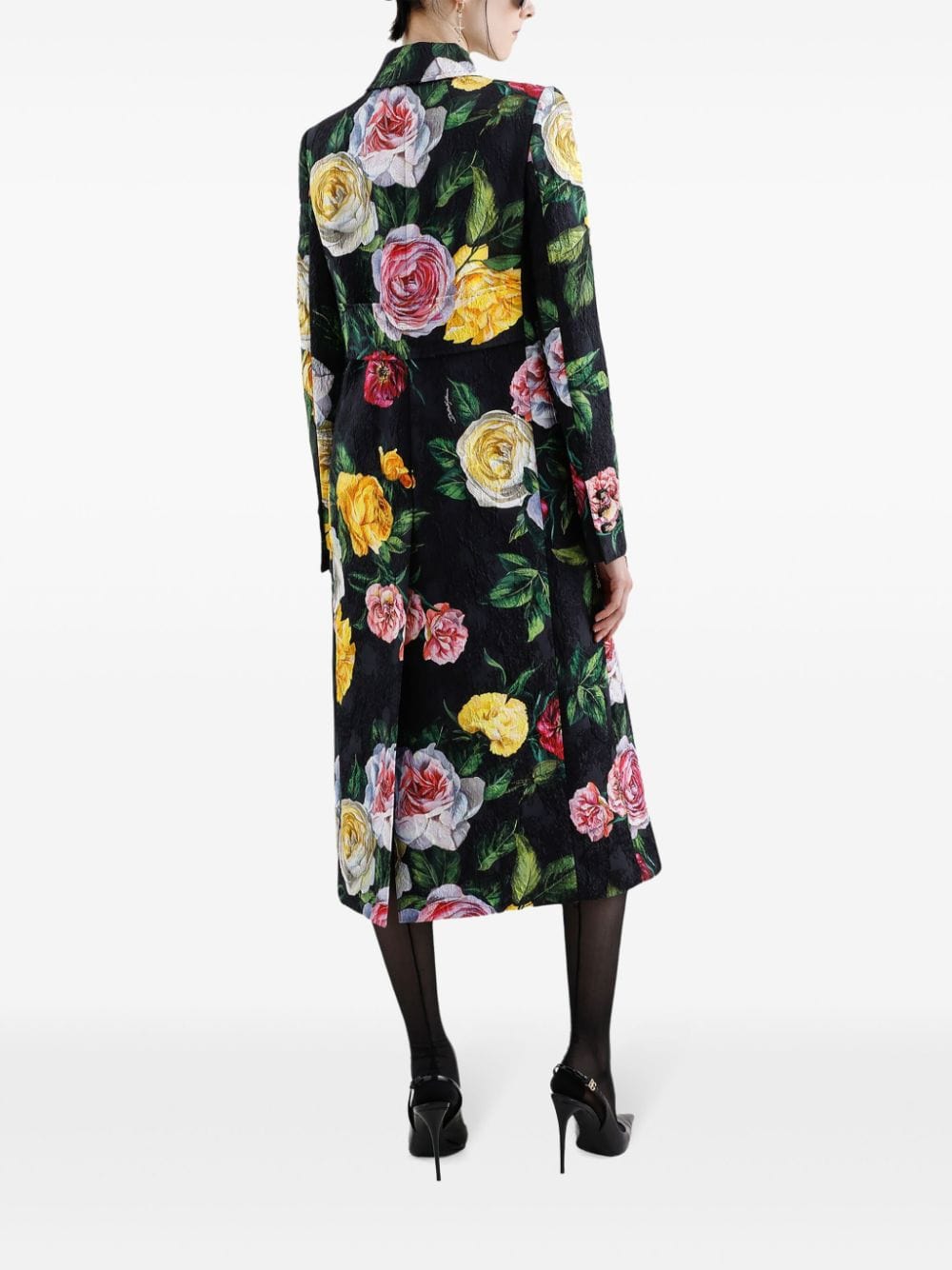 Dolce & Gabbana Peony And Rose Floral-Print Midi Dress