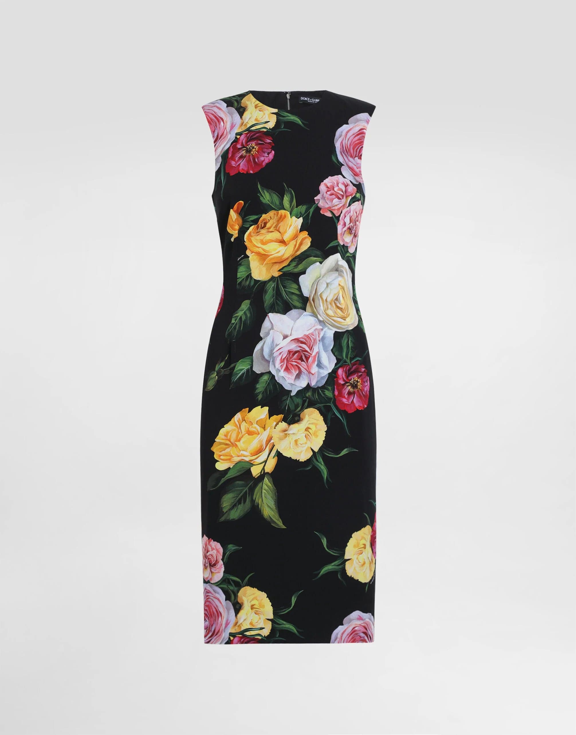 Dolce & Gabbana Peony And Rose Floral-Print Midi Dress