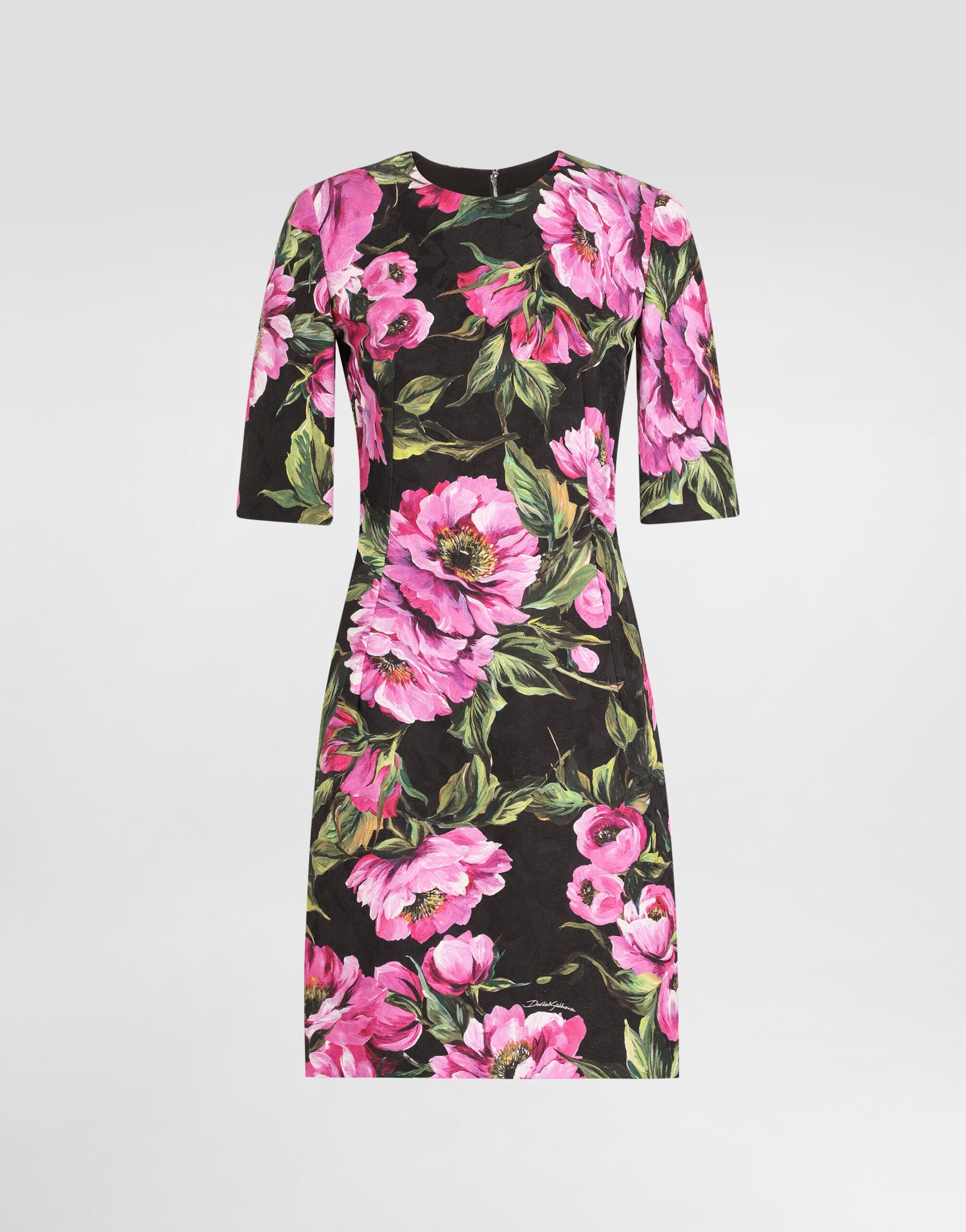 Dolce & Gabbana Peony-Print Mini Dress