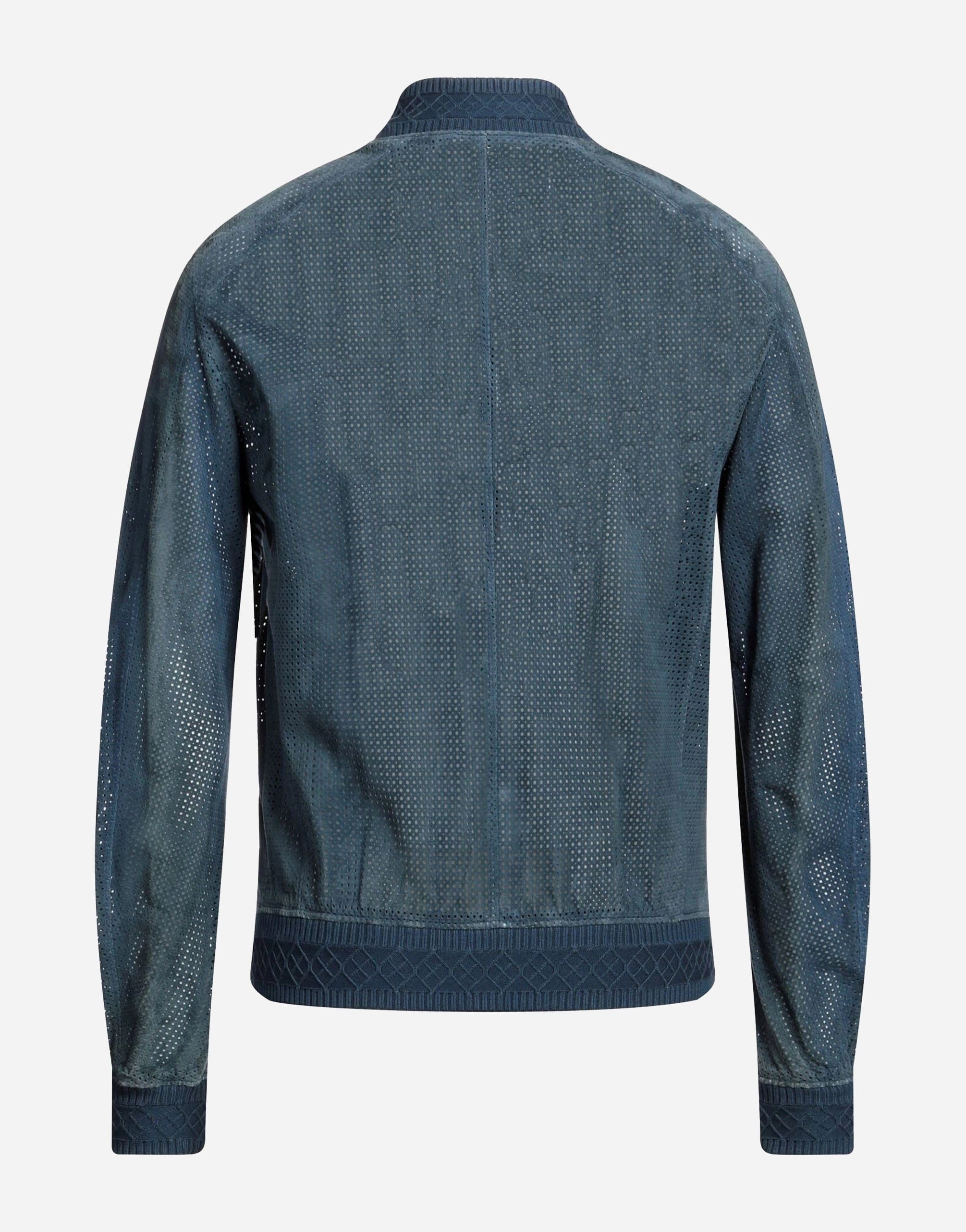 Dolce & Gabbana Perforated Leather Bomber Jacket