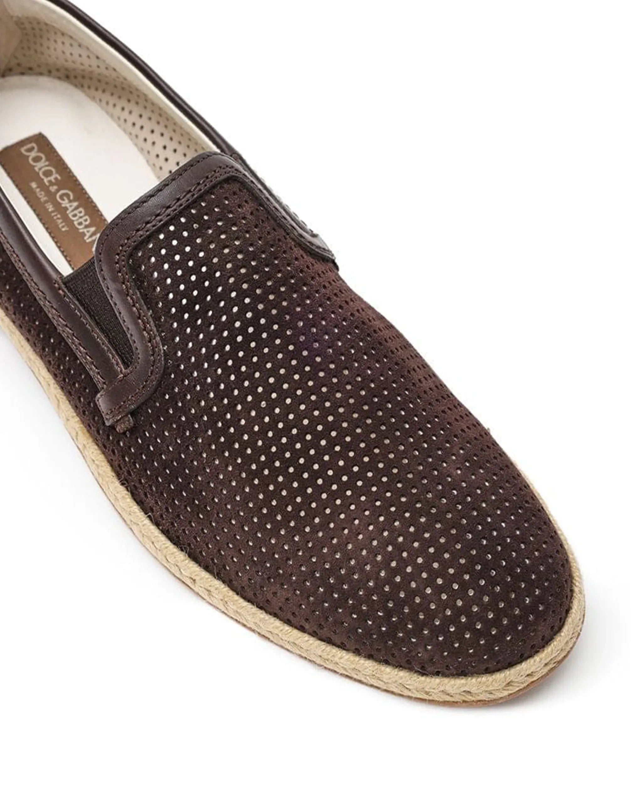 Dolce & Gabbana Perforated Suede Slippers
