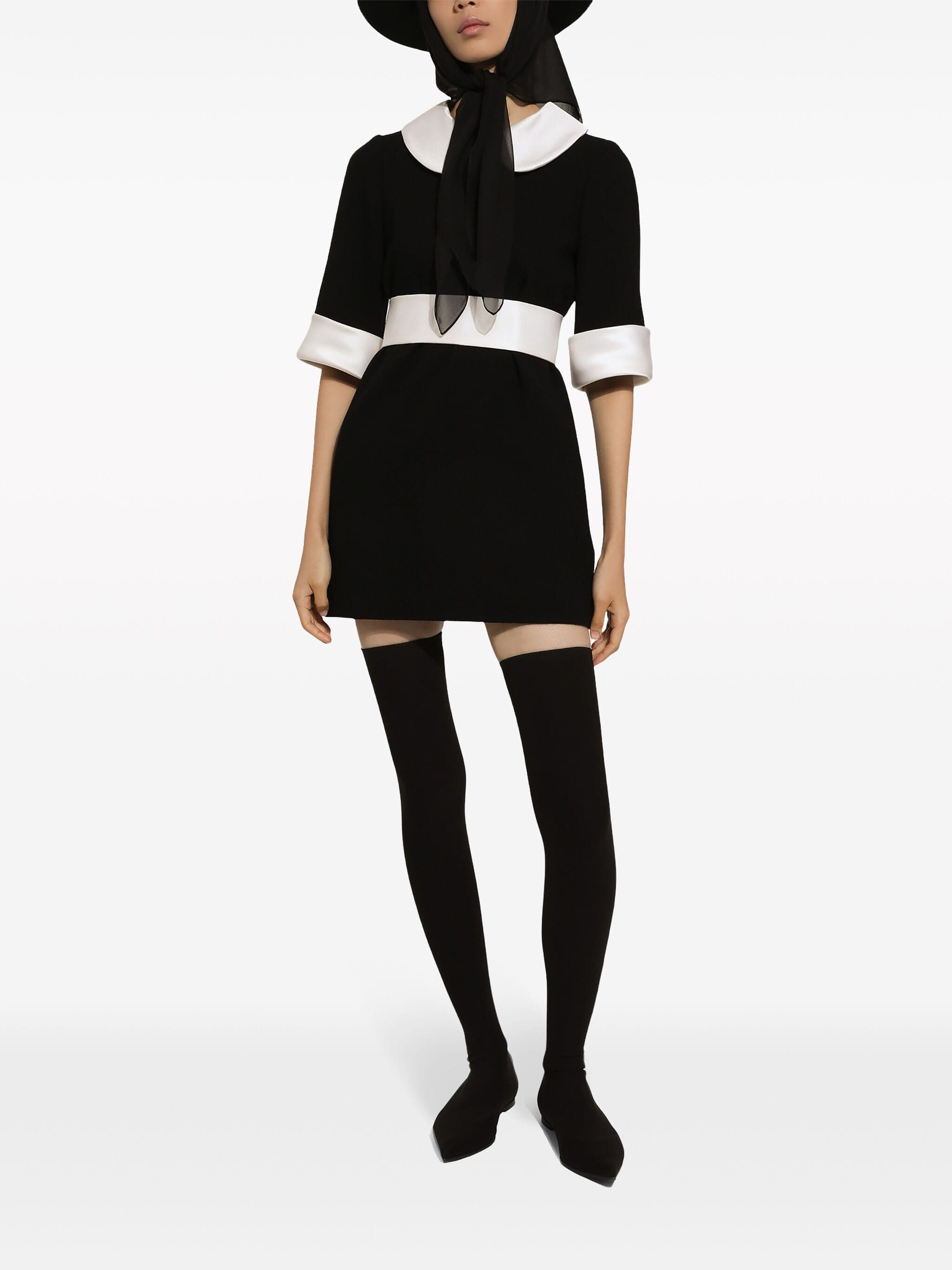 Dolce & Gabbana Peter Pan Collar Virgin Wool Minidress