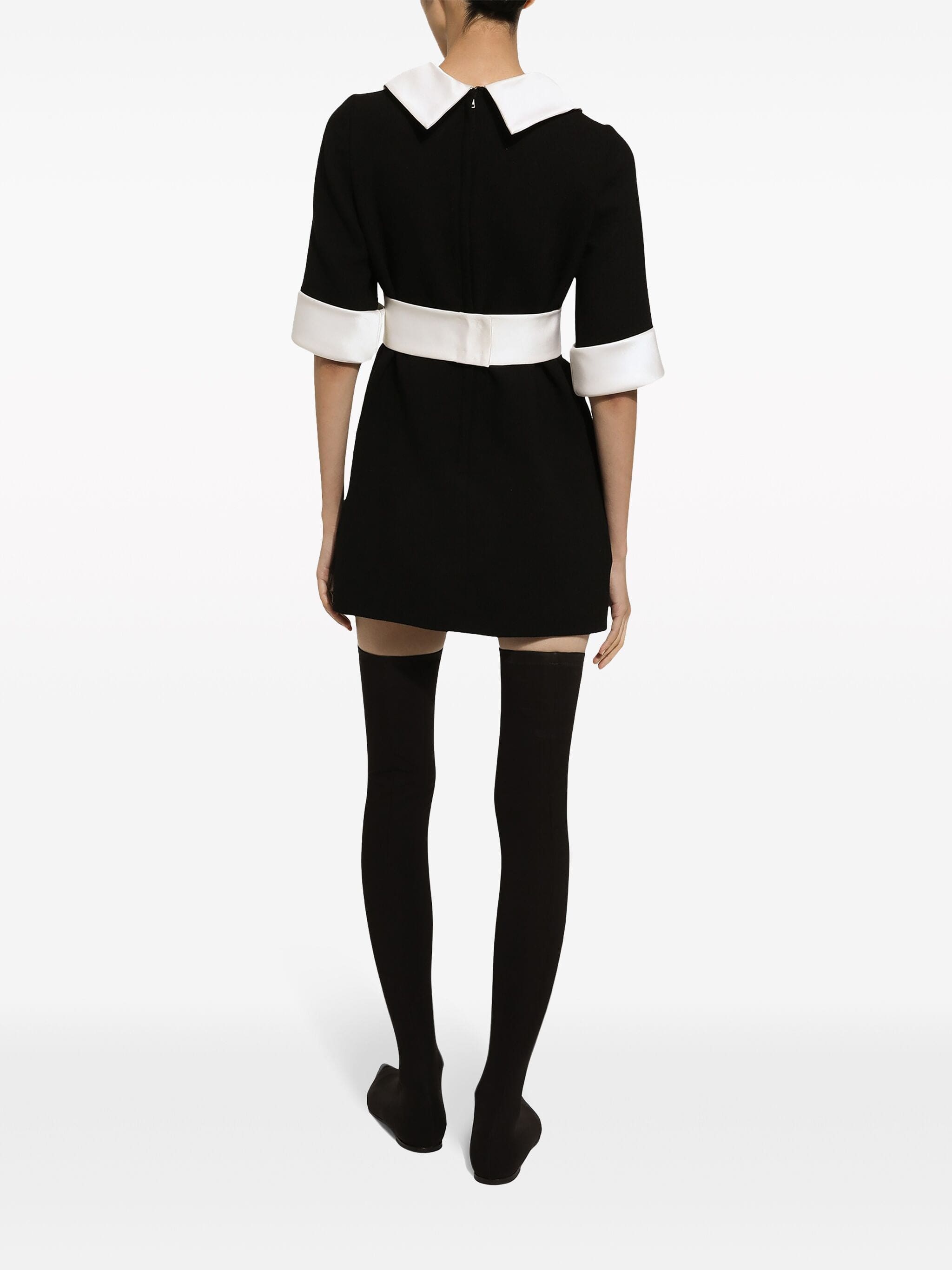 Dolce & Gabbana Peter Pan Collar Virgin Wool Minidress