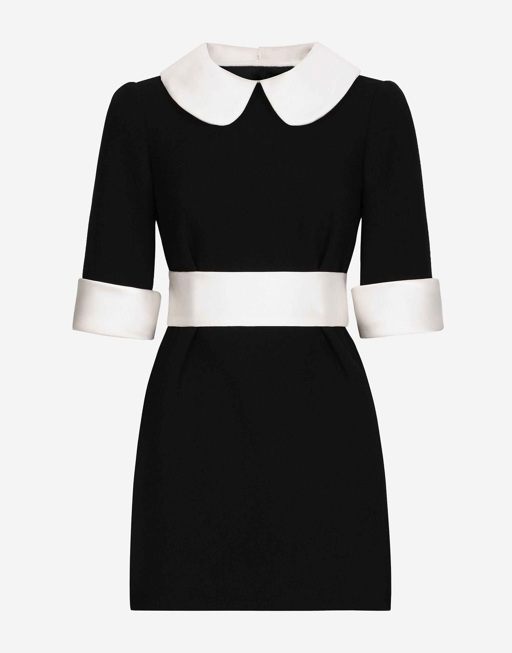 Dolce & Gabbana Peter Pan Collar Virgin Wool Minidress