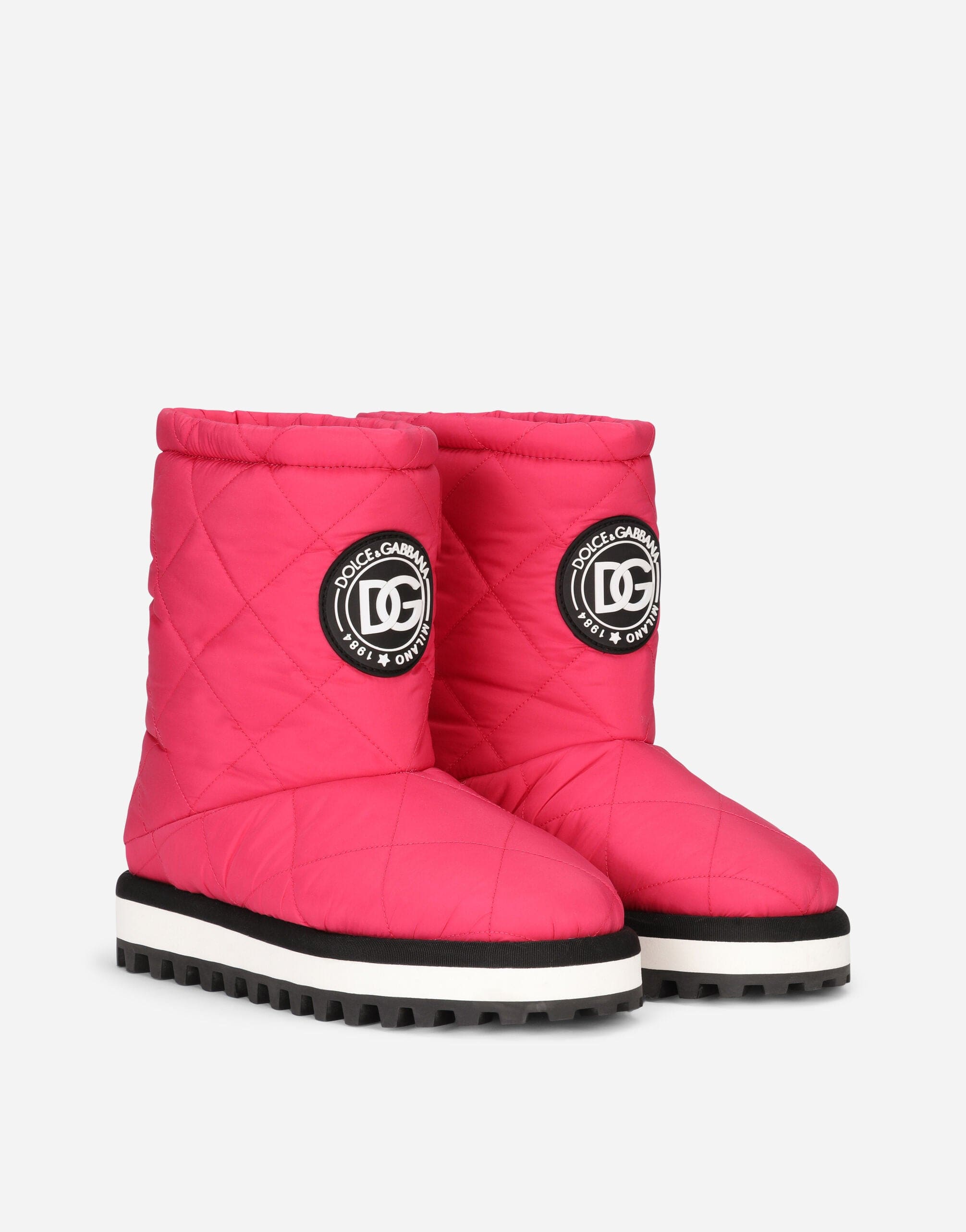 Dolce & Gabbana Pink DG Logo Ankle Boots
